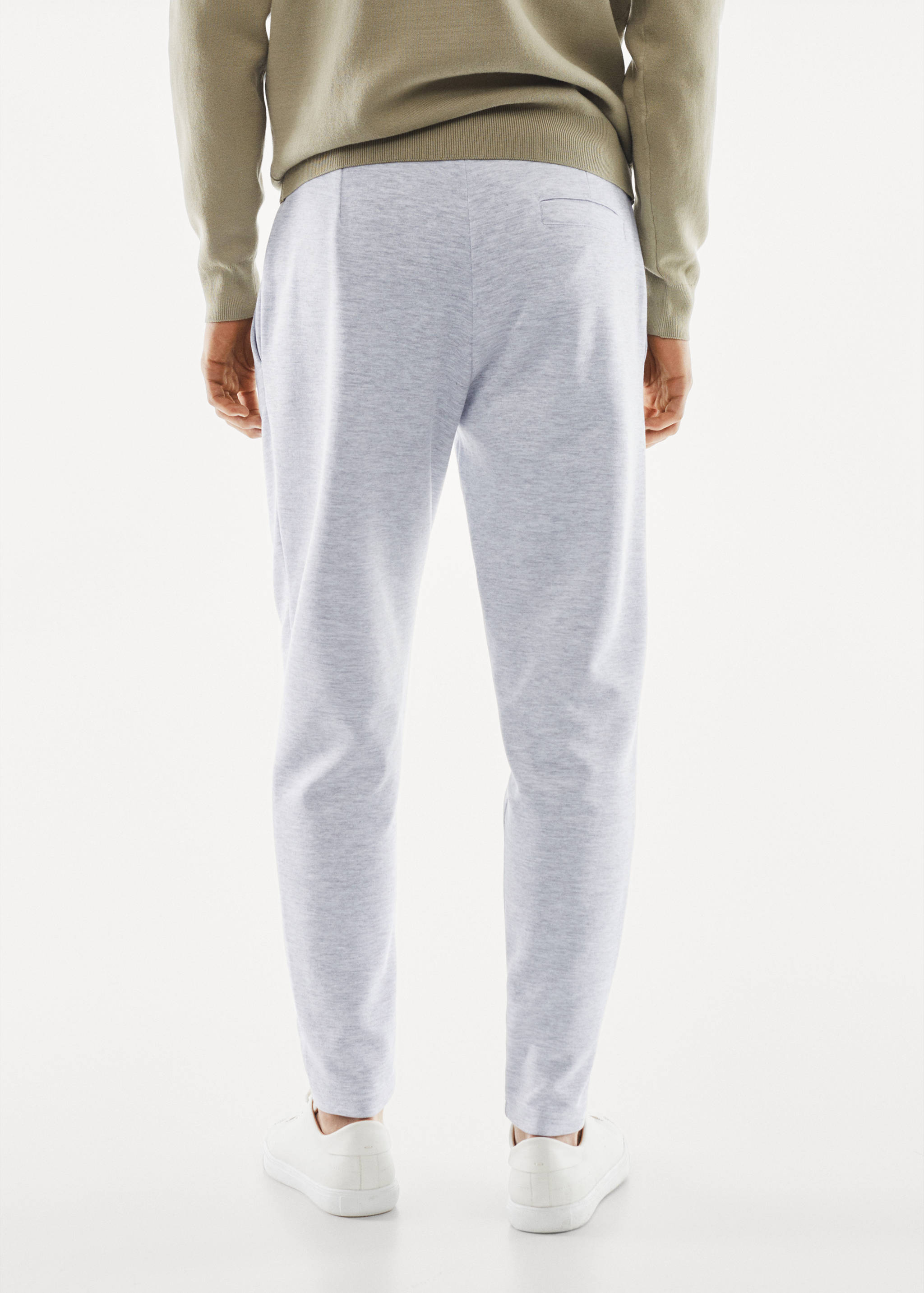 Pantalón jogger felpa algodón - Reverso del artículo