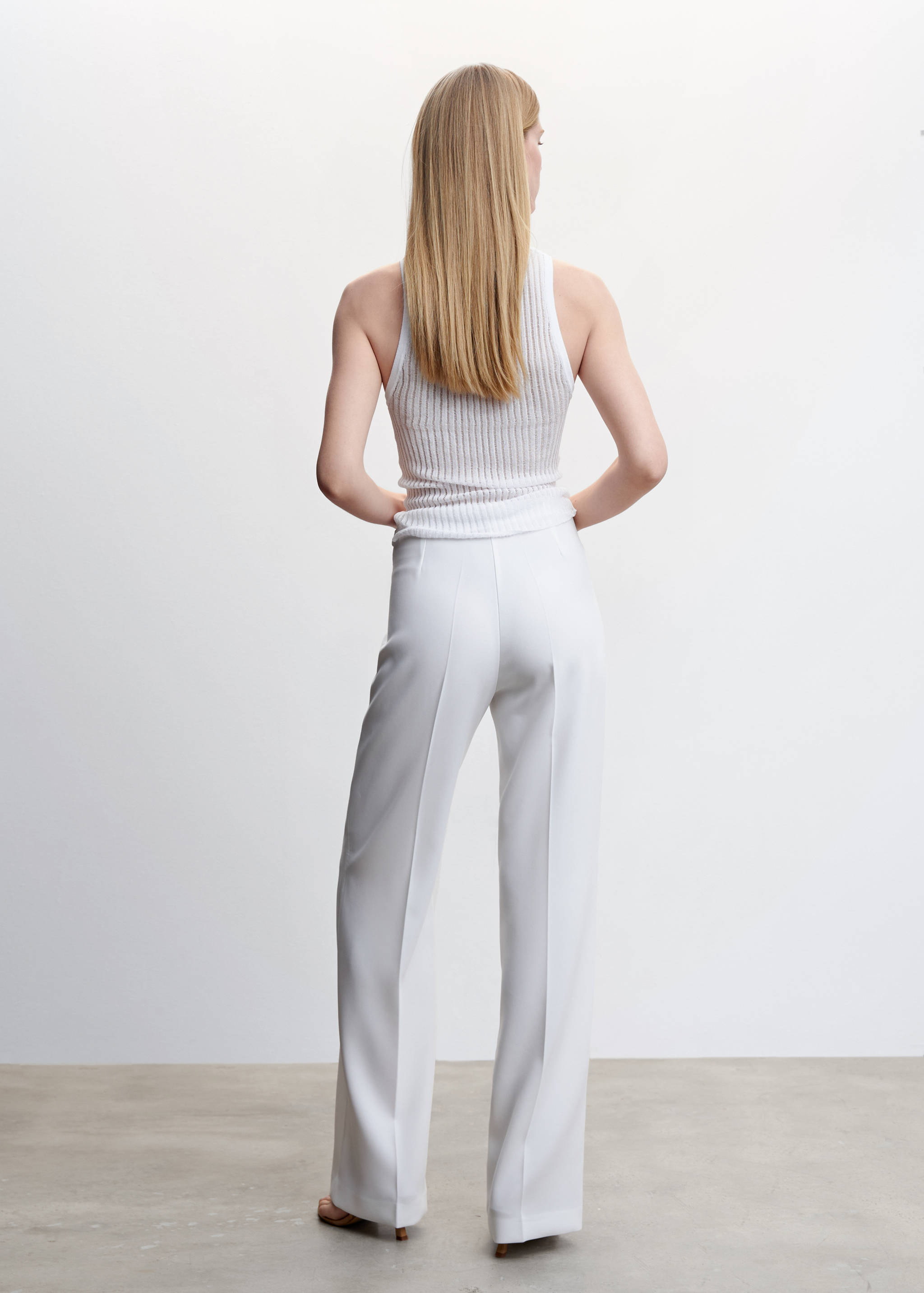 Ribbed crochet-knit top - Reverse of the article