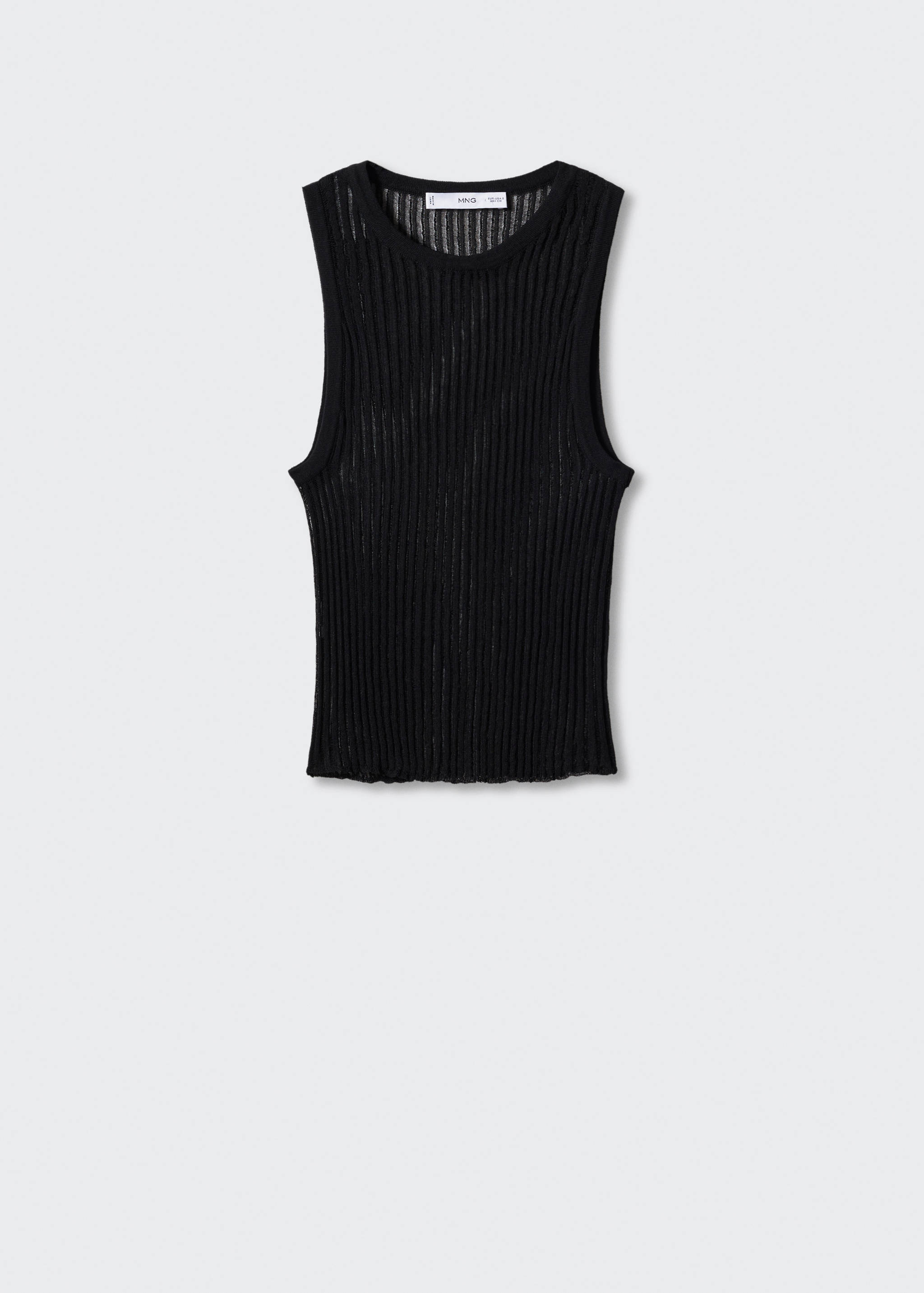 Top canalé punto desagujado - Artículo sin modelo