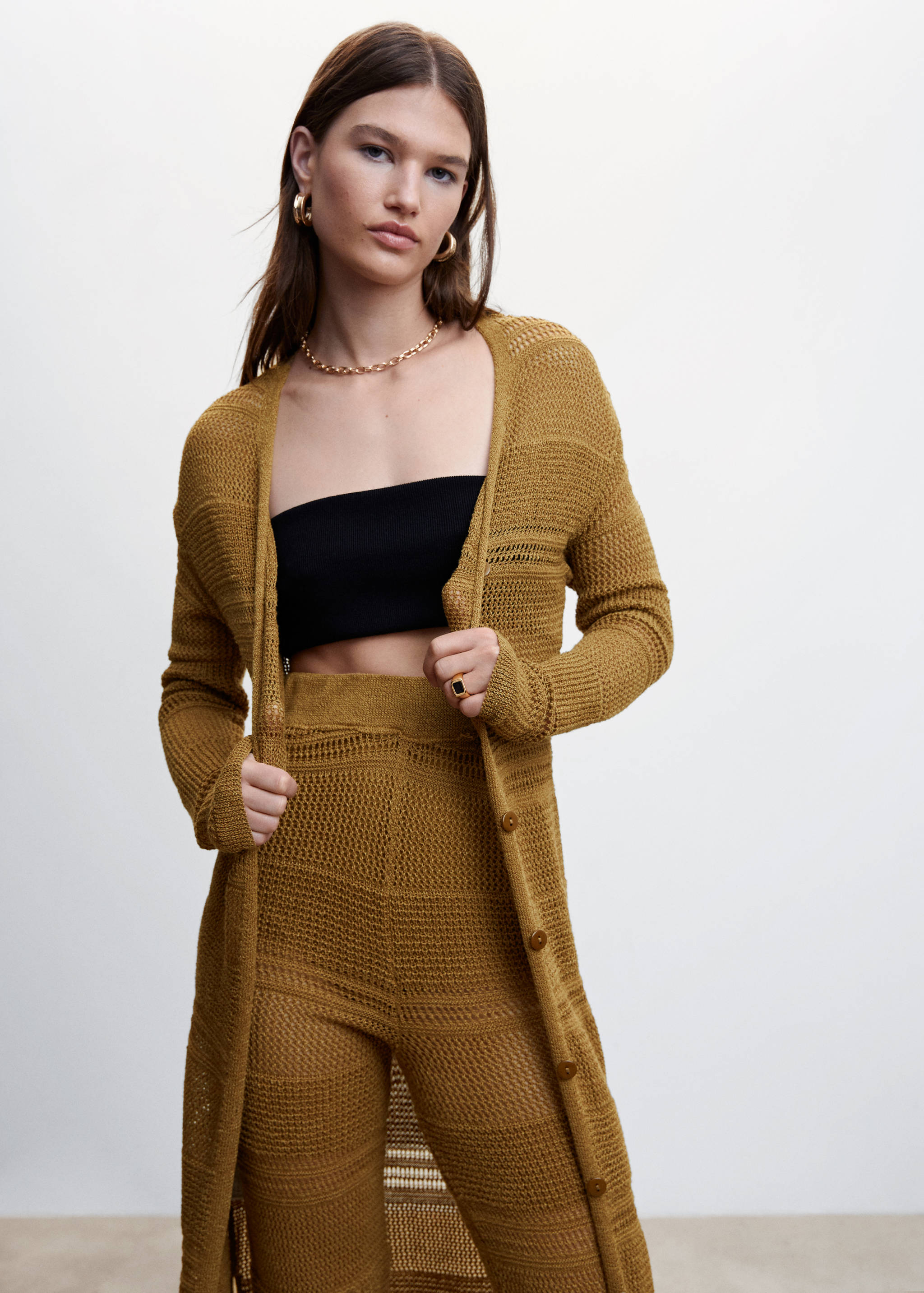 Pantalón punto calado - Plano medio