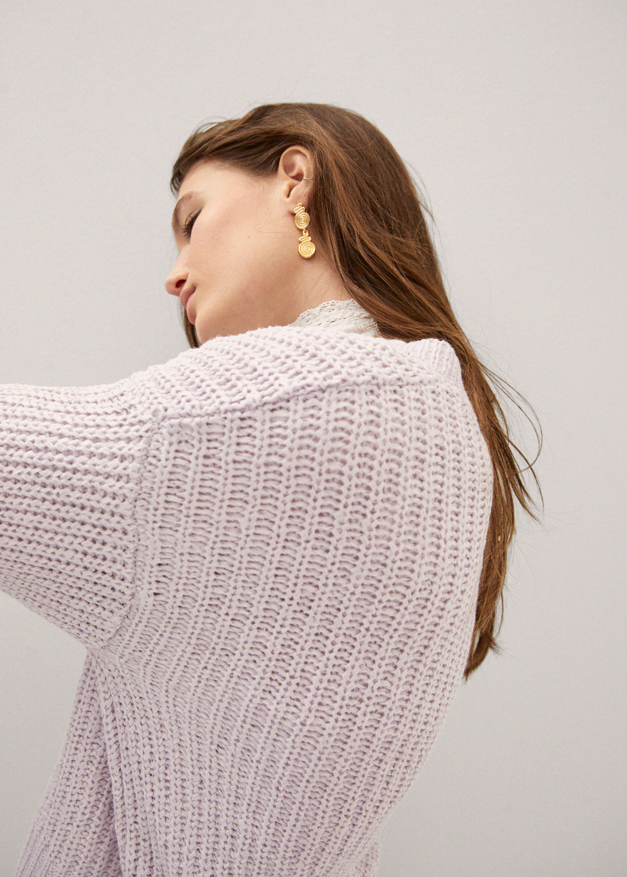 V-neck knitted cardigan - Details of the article 1