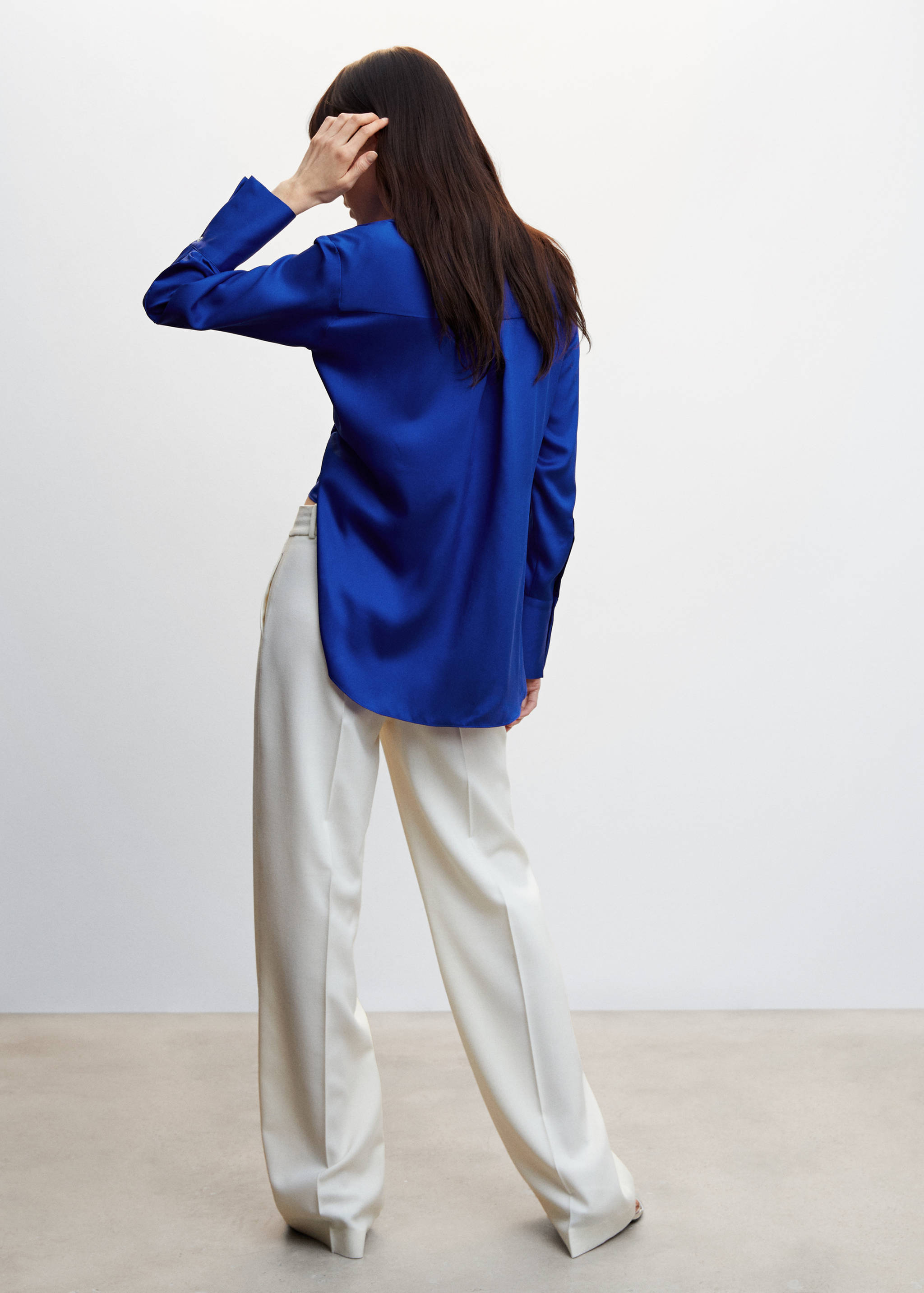 Satin wrap blouse - Reverse of the article