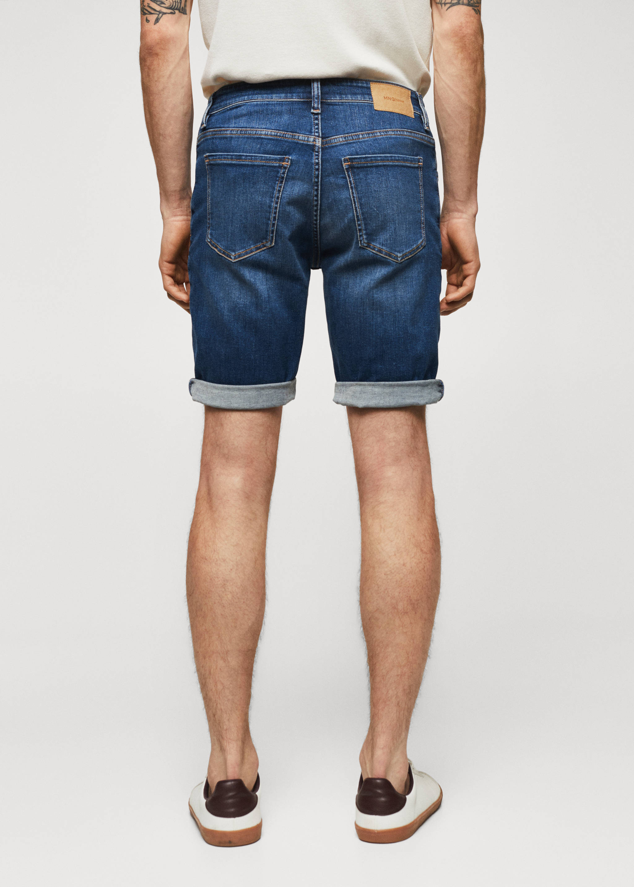 Slim Fit-Jeans-Bermudashorts - Rückseite des Artikels
