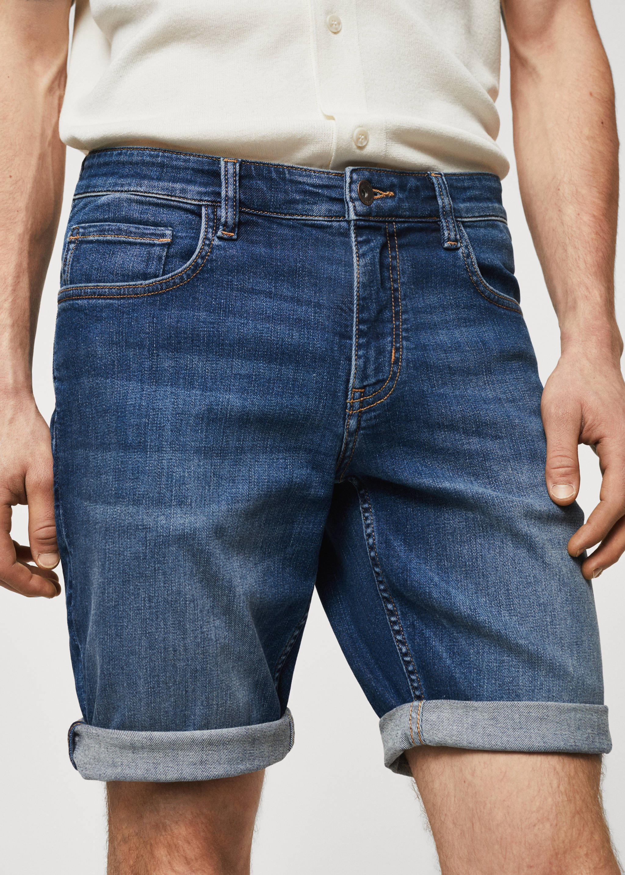 Slim Fit-Jeans-Bermudashorts - Detail des Artikels 1