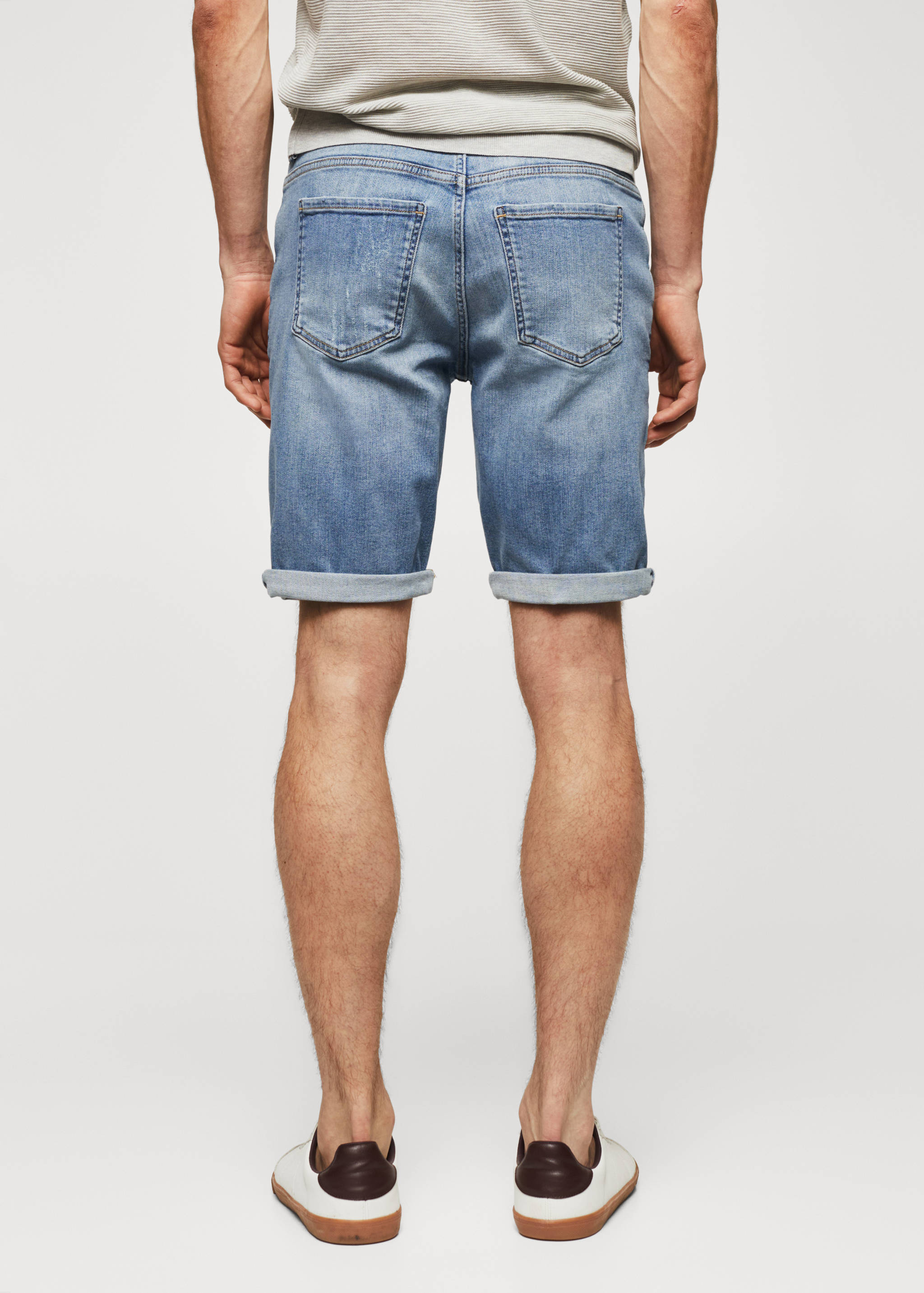 Slim Fit-Jeans-Bermudashorts - Rückseite des Artikels