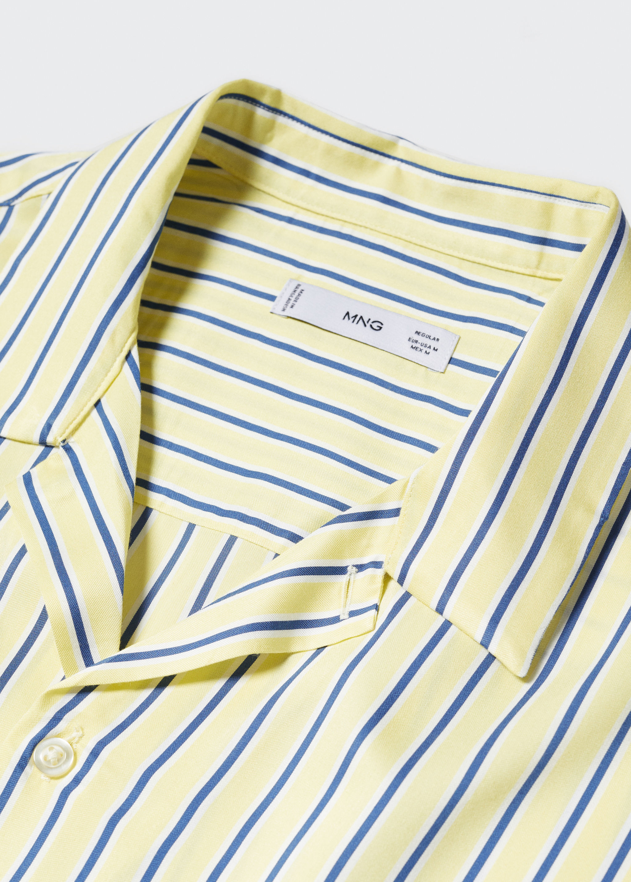 Regular-fit striped bowling shirt - Details of the article 8