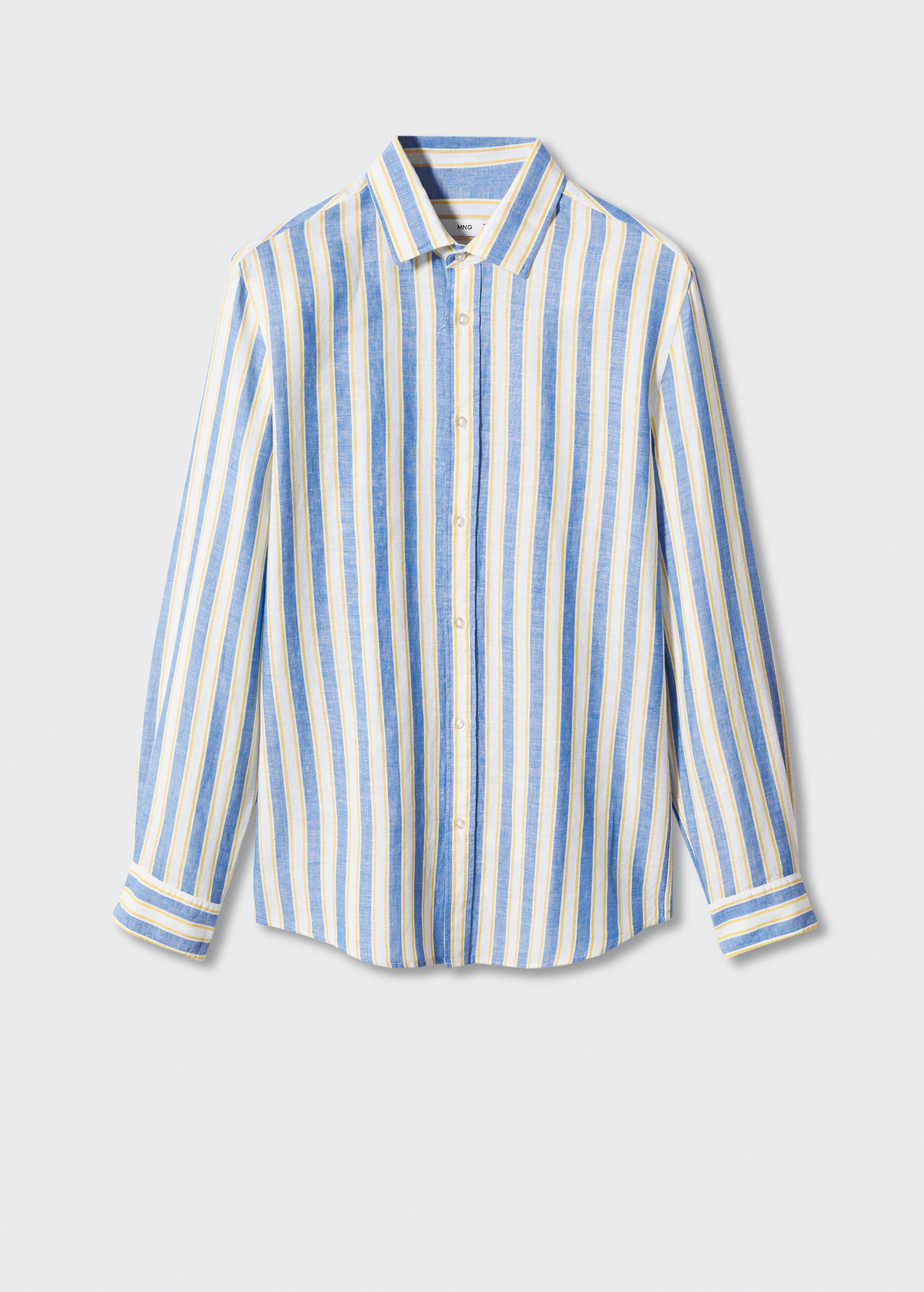 Regular-fit striped linen shirt - Article without model