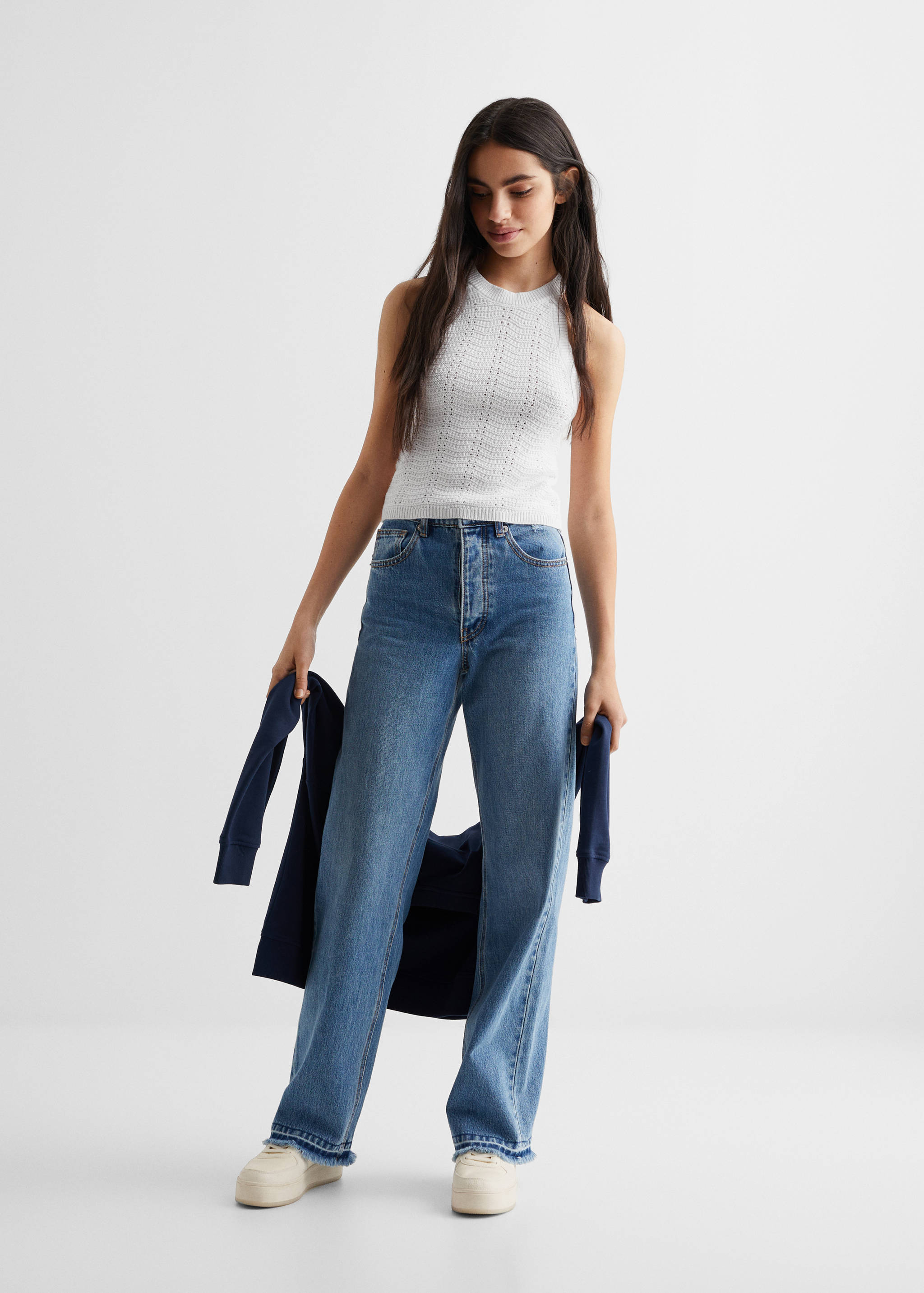 Openwork cotton top - General plane