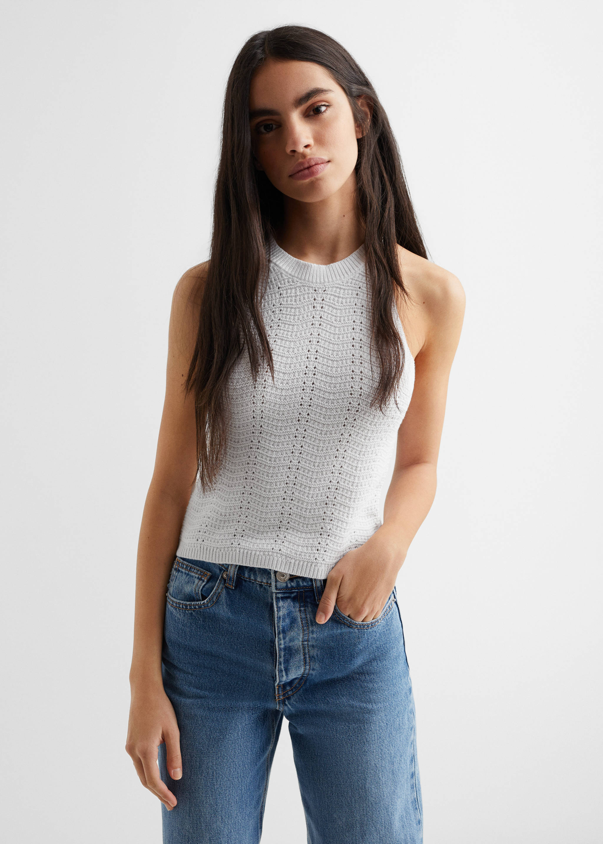 Openwork cotton top - Medium plane