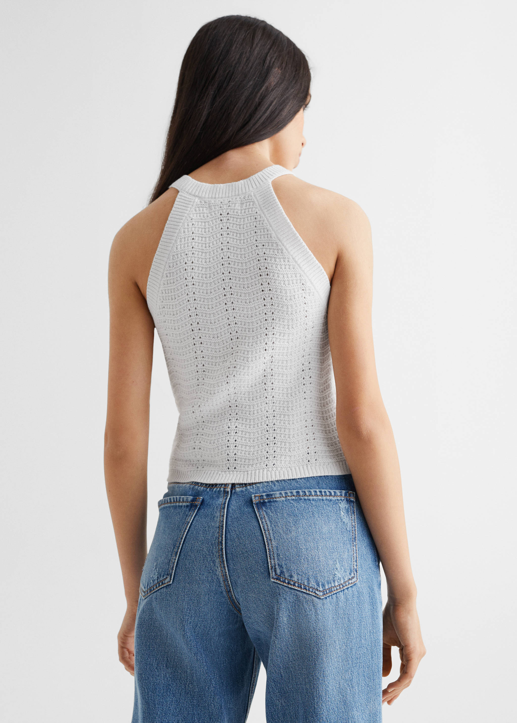 Openwork cotton top - Reverse of the article