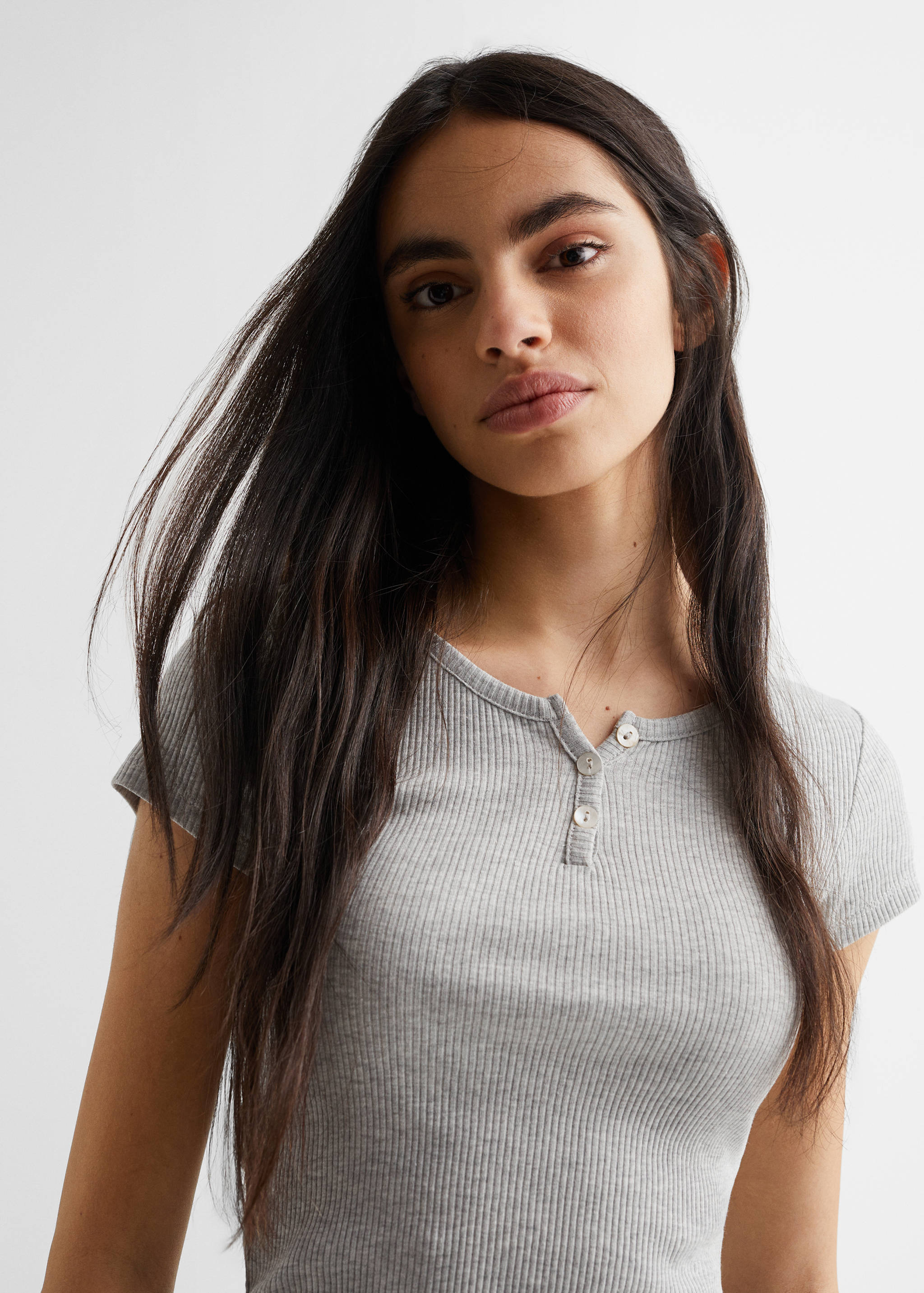 Knitted short-sleeve t-shirt - Details of the article 1