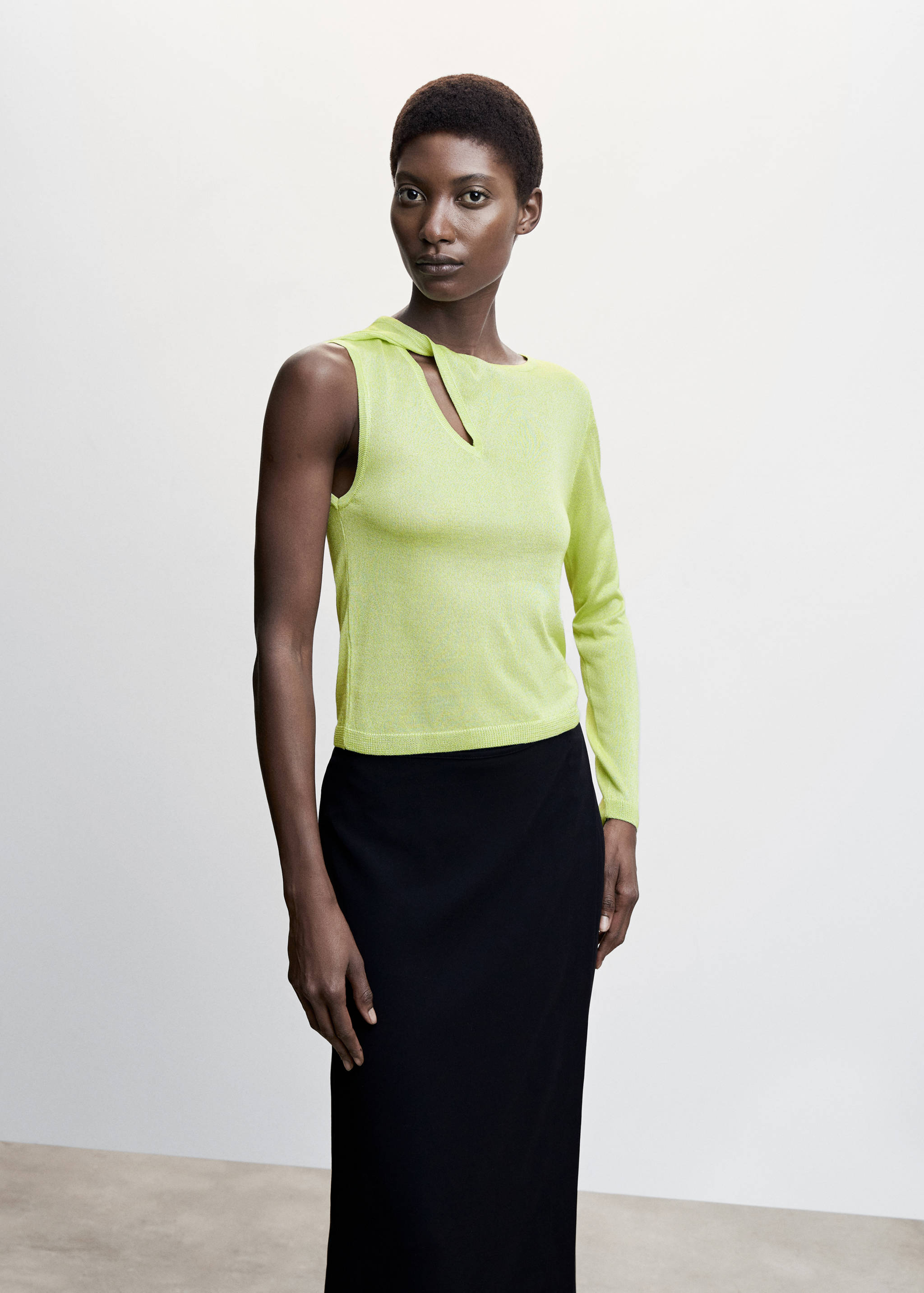 Jersey asimétrico punto fino - Plano medio