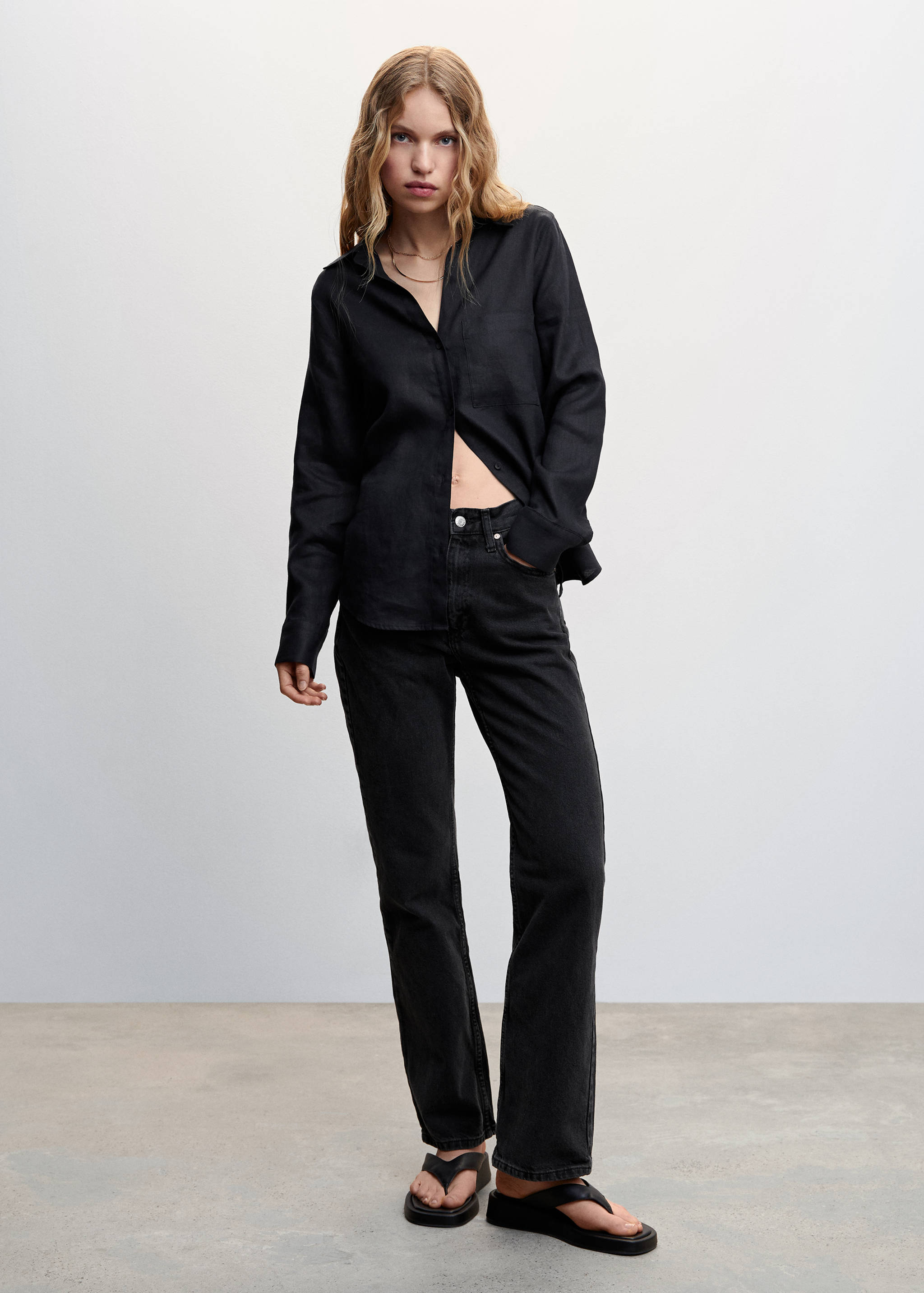 Chemise lin poche - Plan général