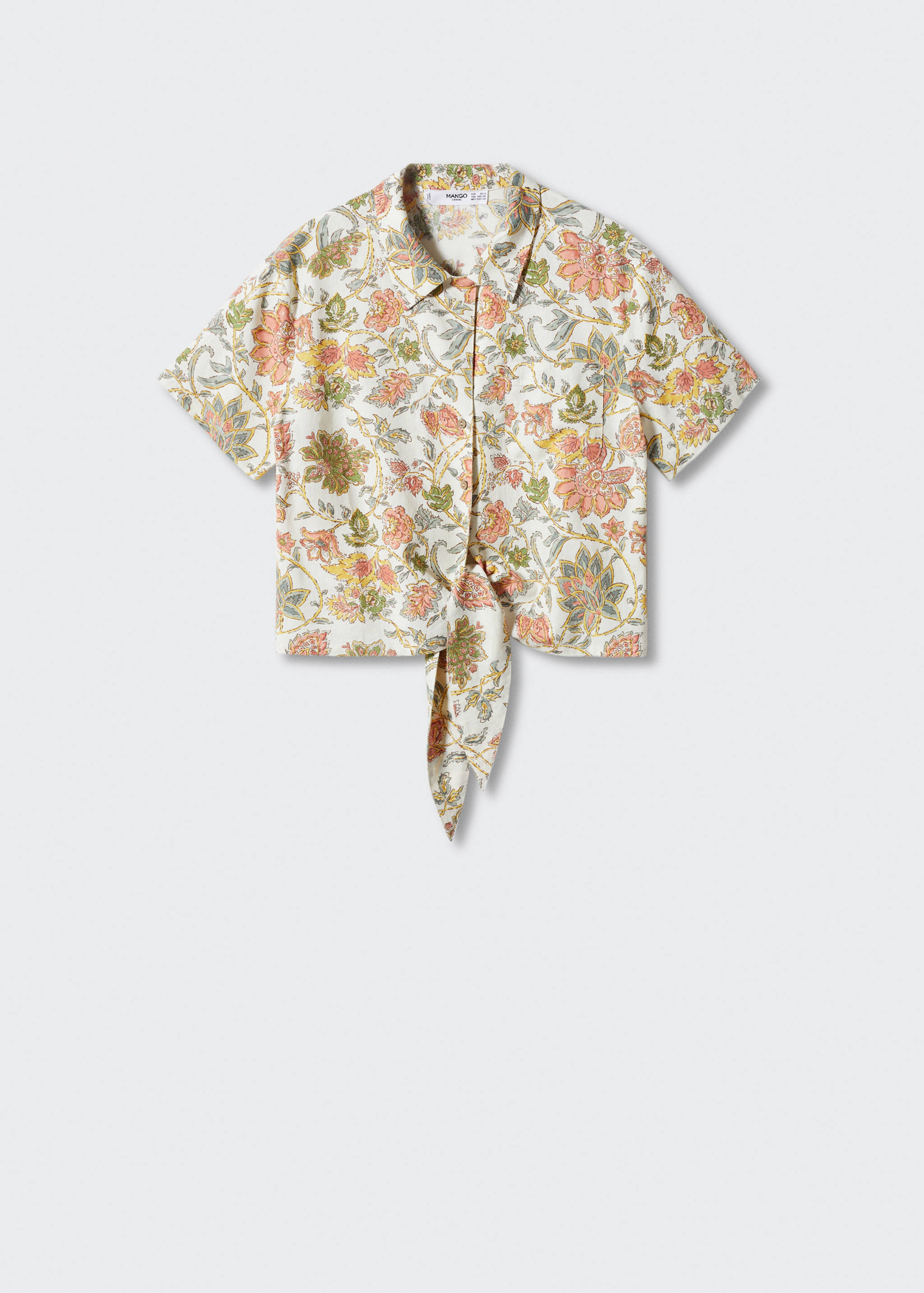 Camisa lino flores - Artículo sin modelo