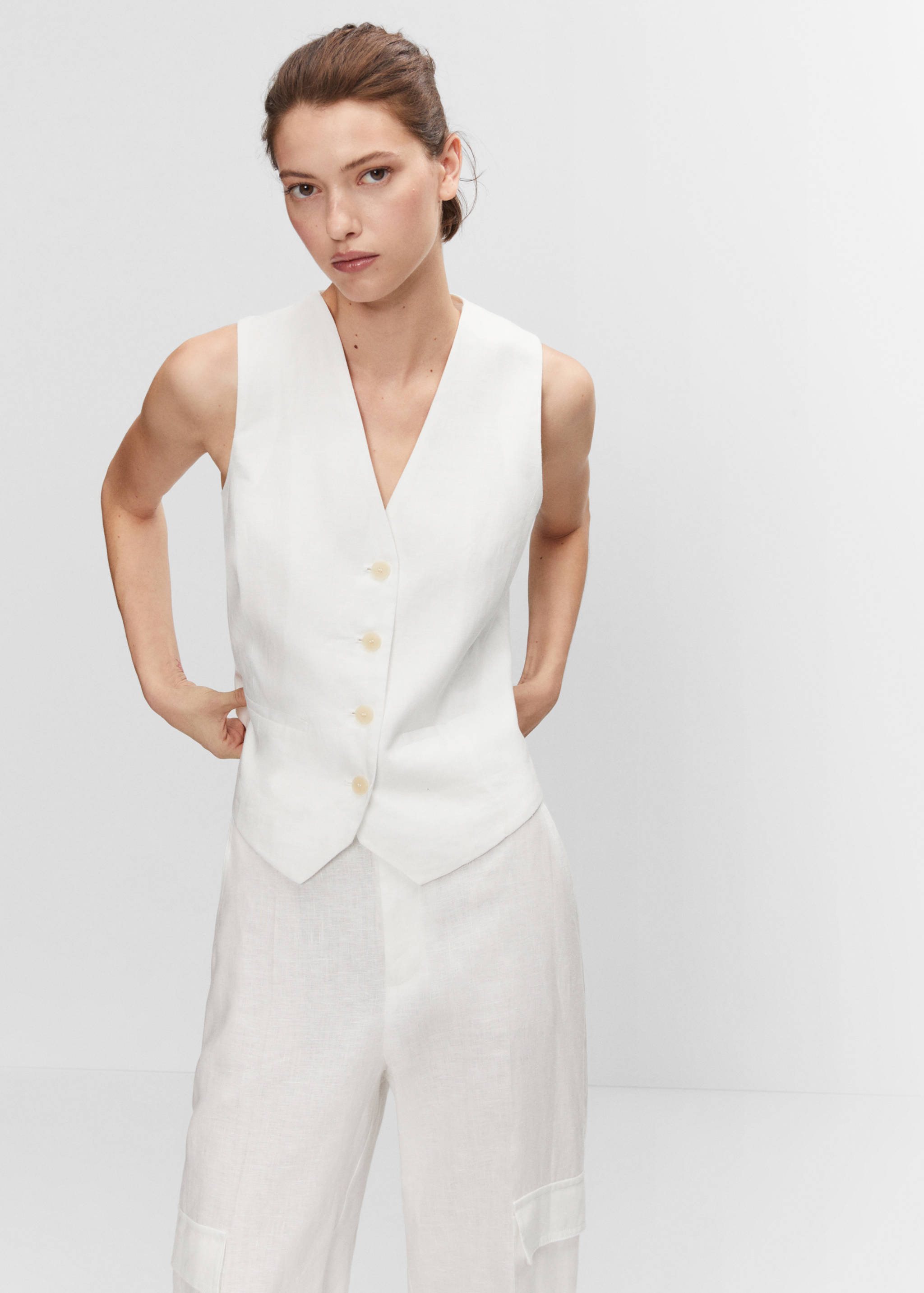 100% linen vest - Medium plane