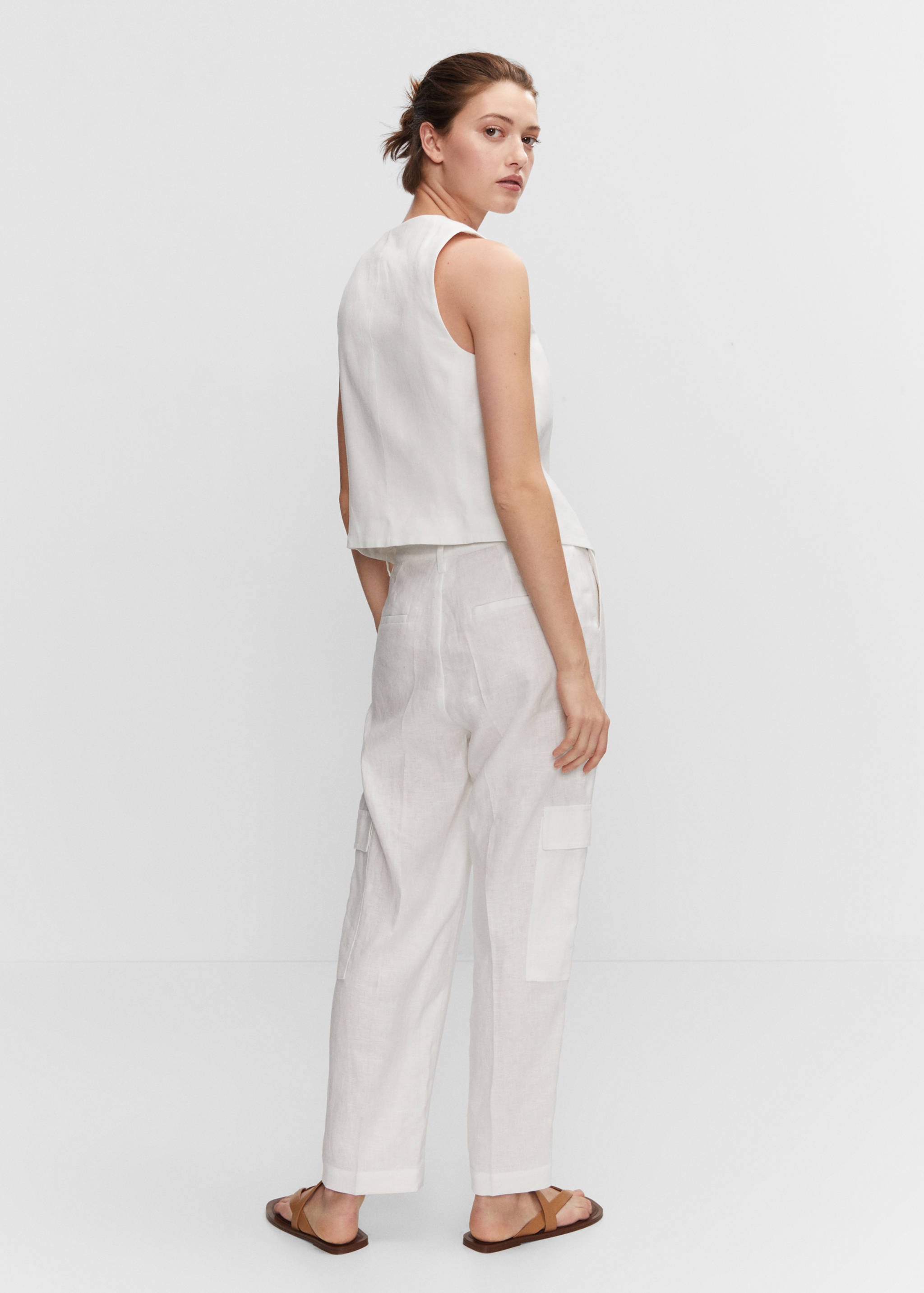 100% linen vest - Reverse of the article