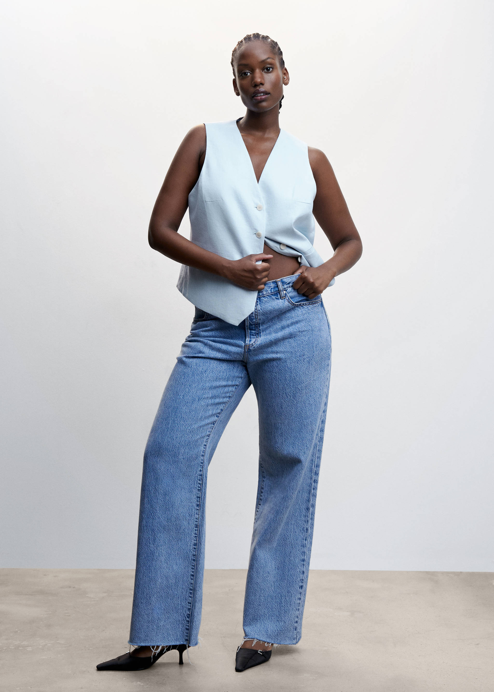 100% linen vest - Details of the article 3