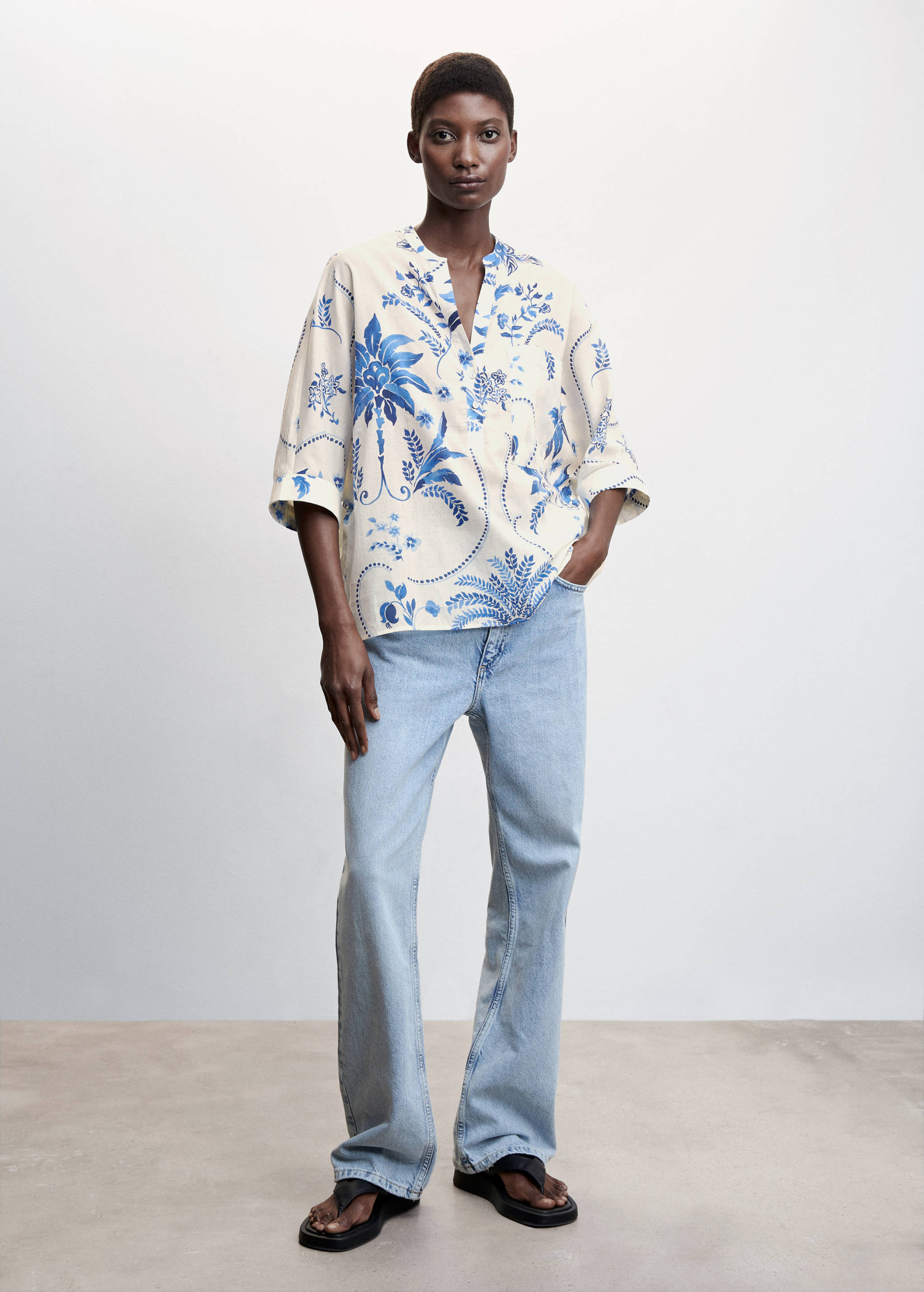 Blouse en imprimé floral - Plan général