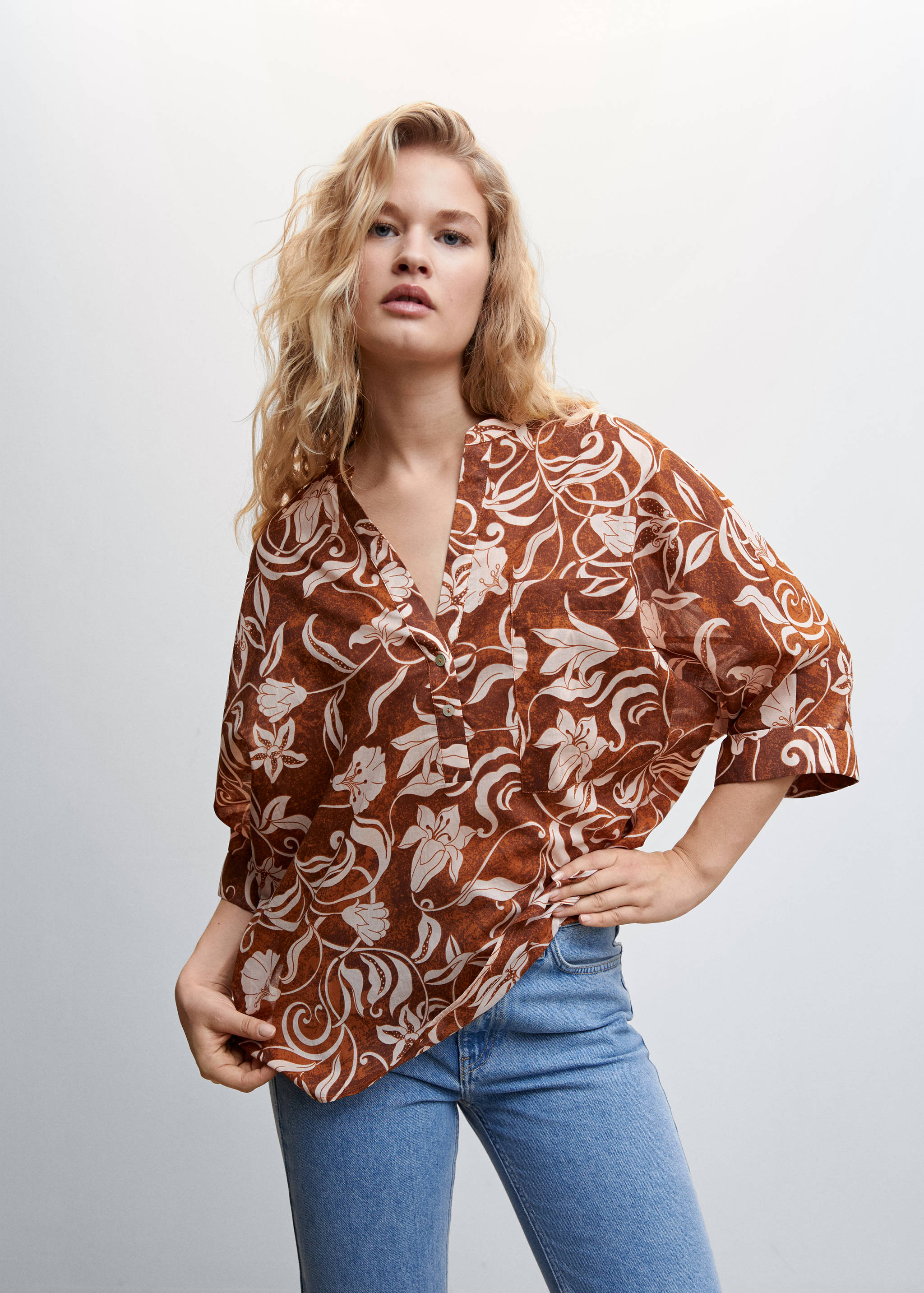 Blouse en imprimé floral - Plan moyen