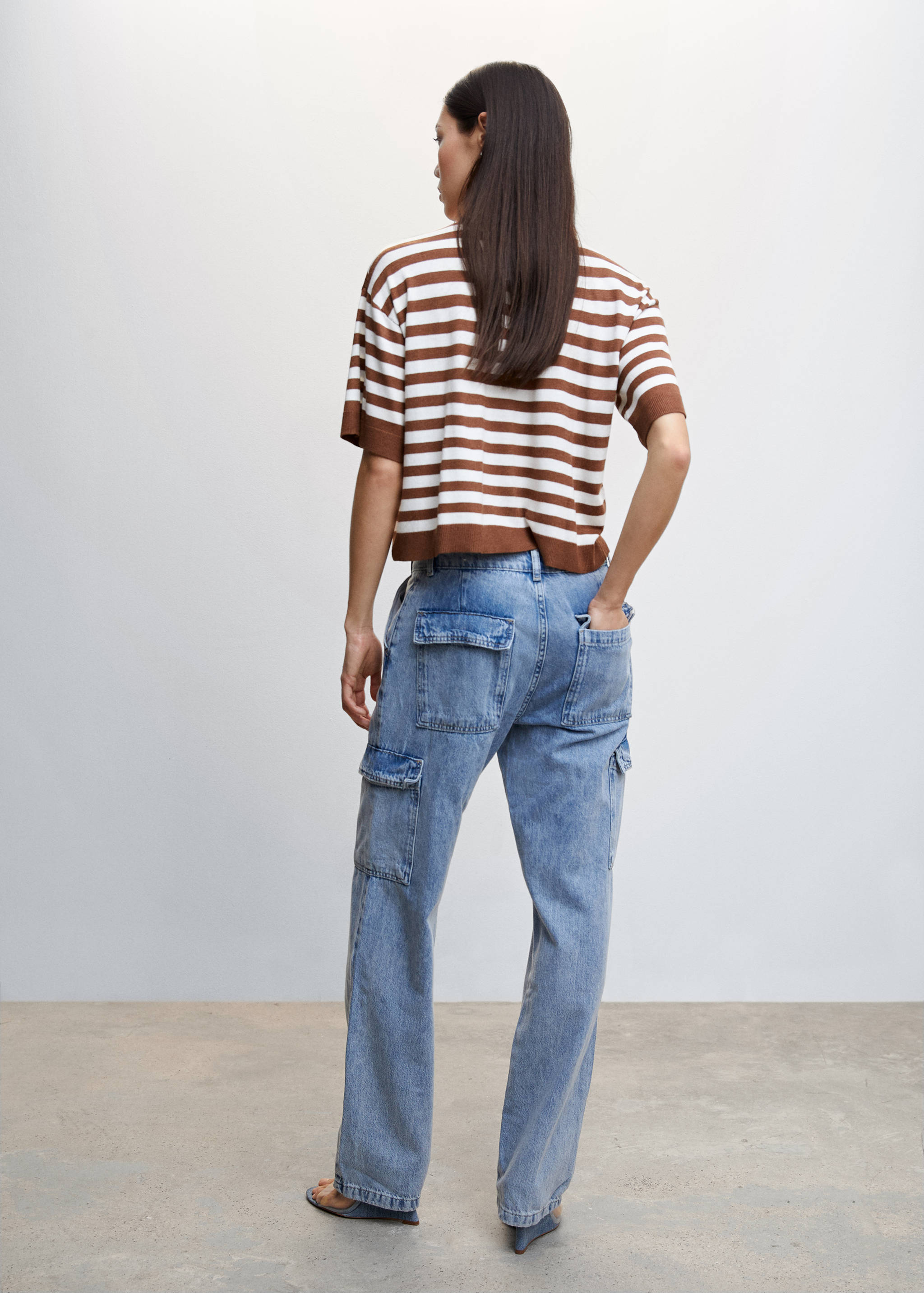 Camiseta manga corta rayas - Reverso del artículo