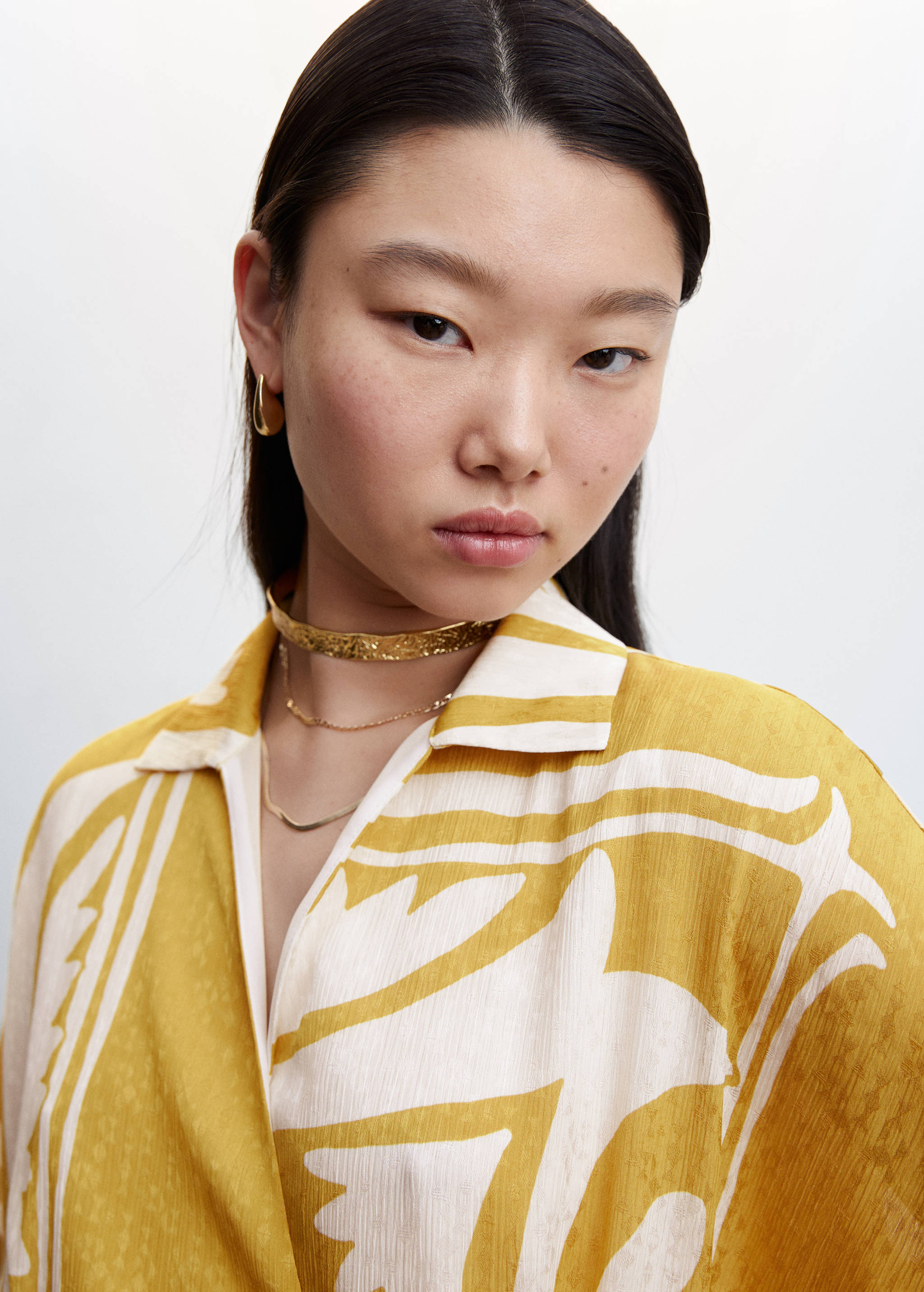 Printed shirt dress - Details of the article 1