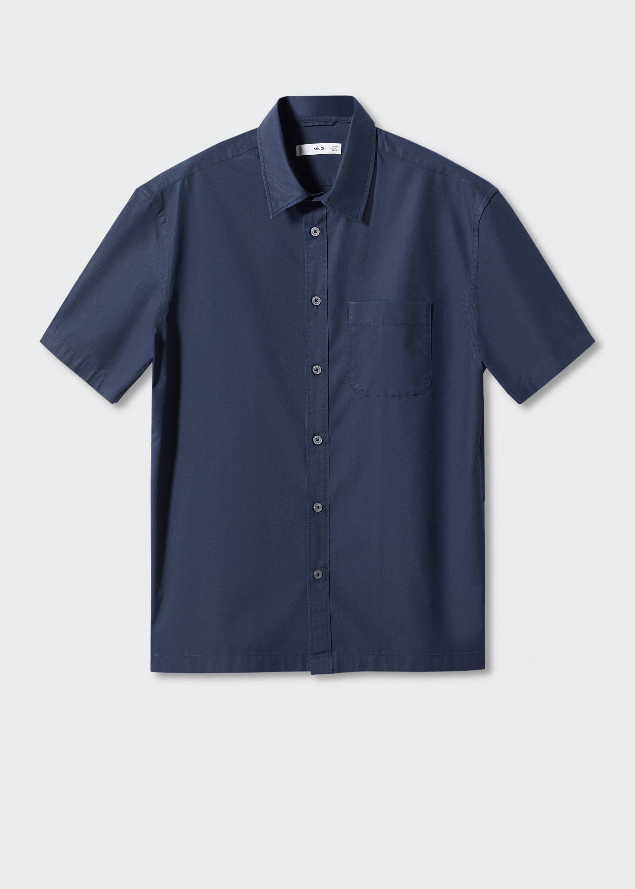Regular-fit cotton short-sleeved shirt - Article without model