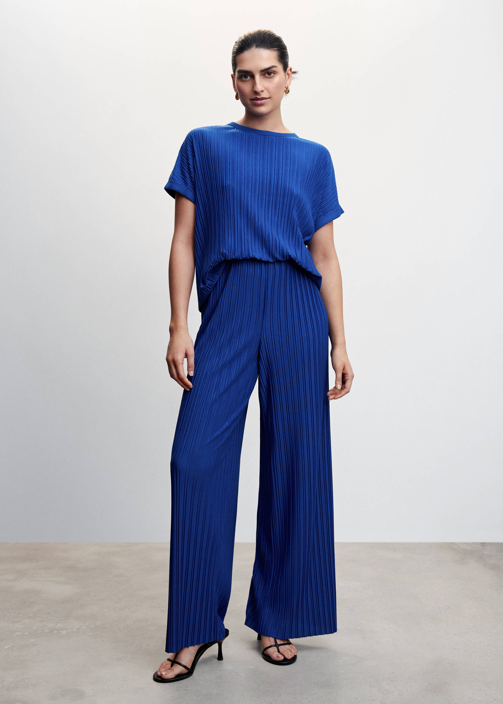 Pleated wideleg trousers - General plane