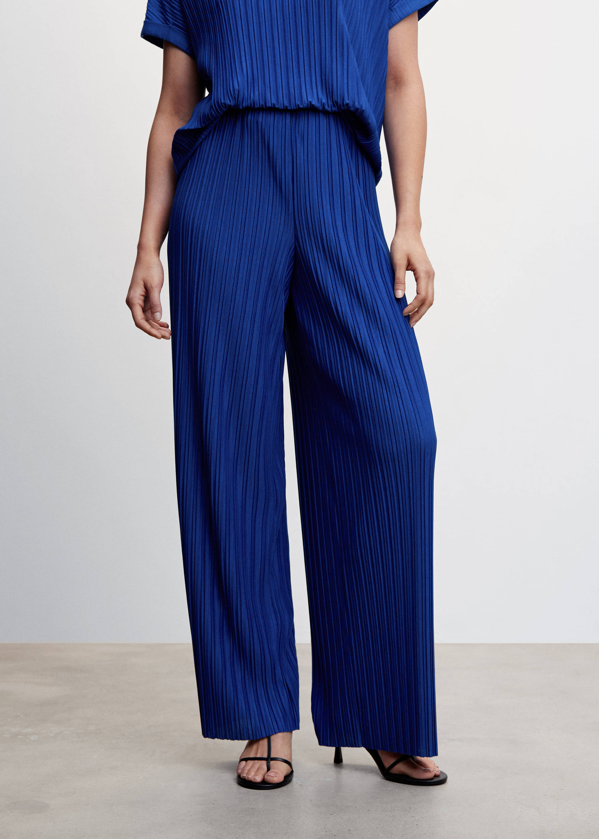 Pleated wideleg trousers - Medium plane