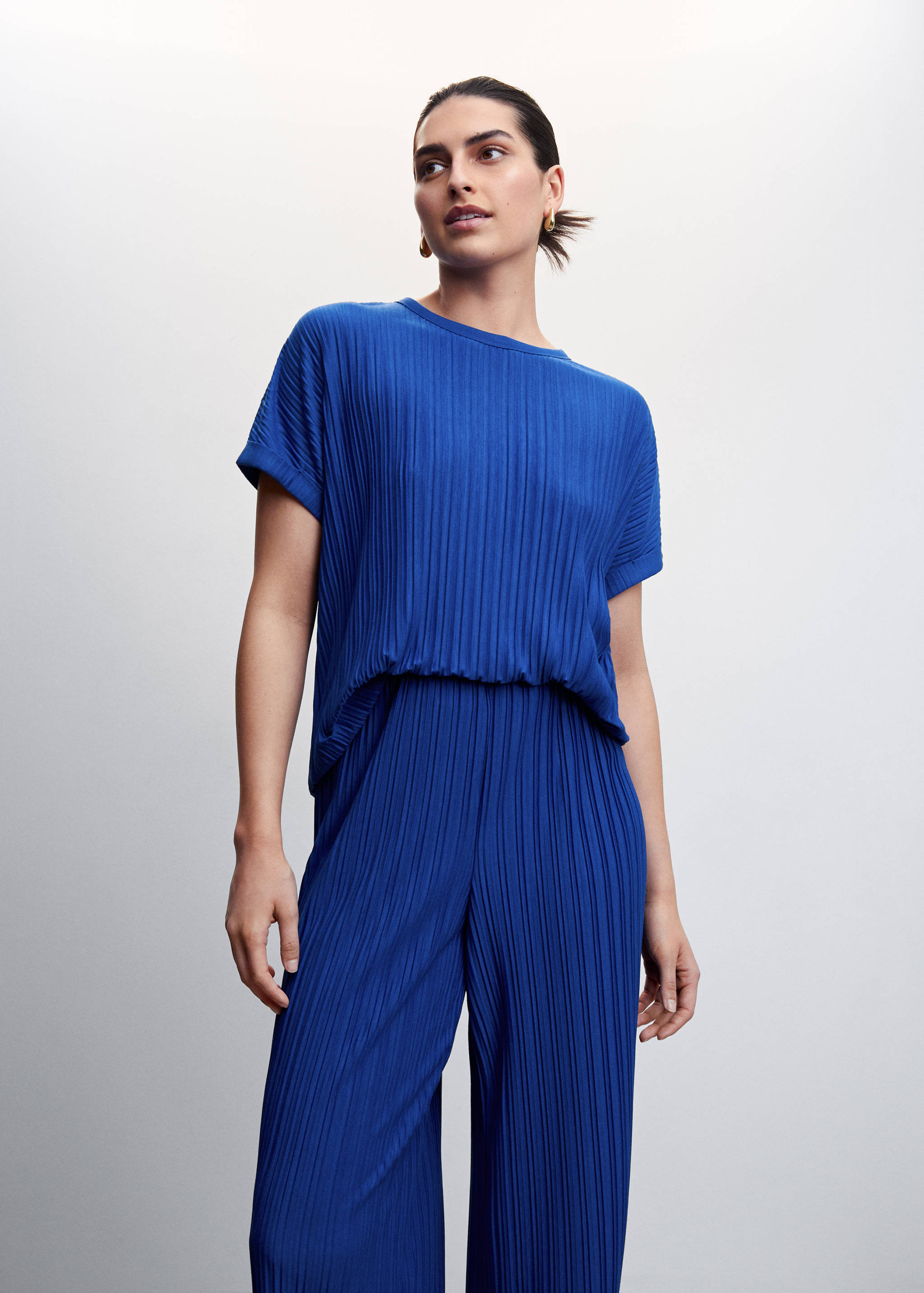 Pleated wideleg trousers - Details of the article 1