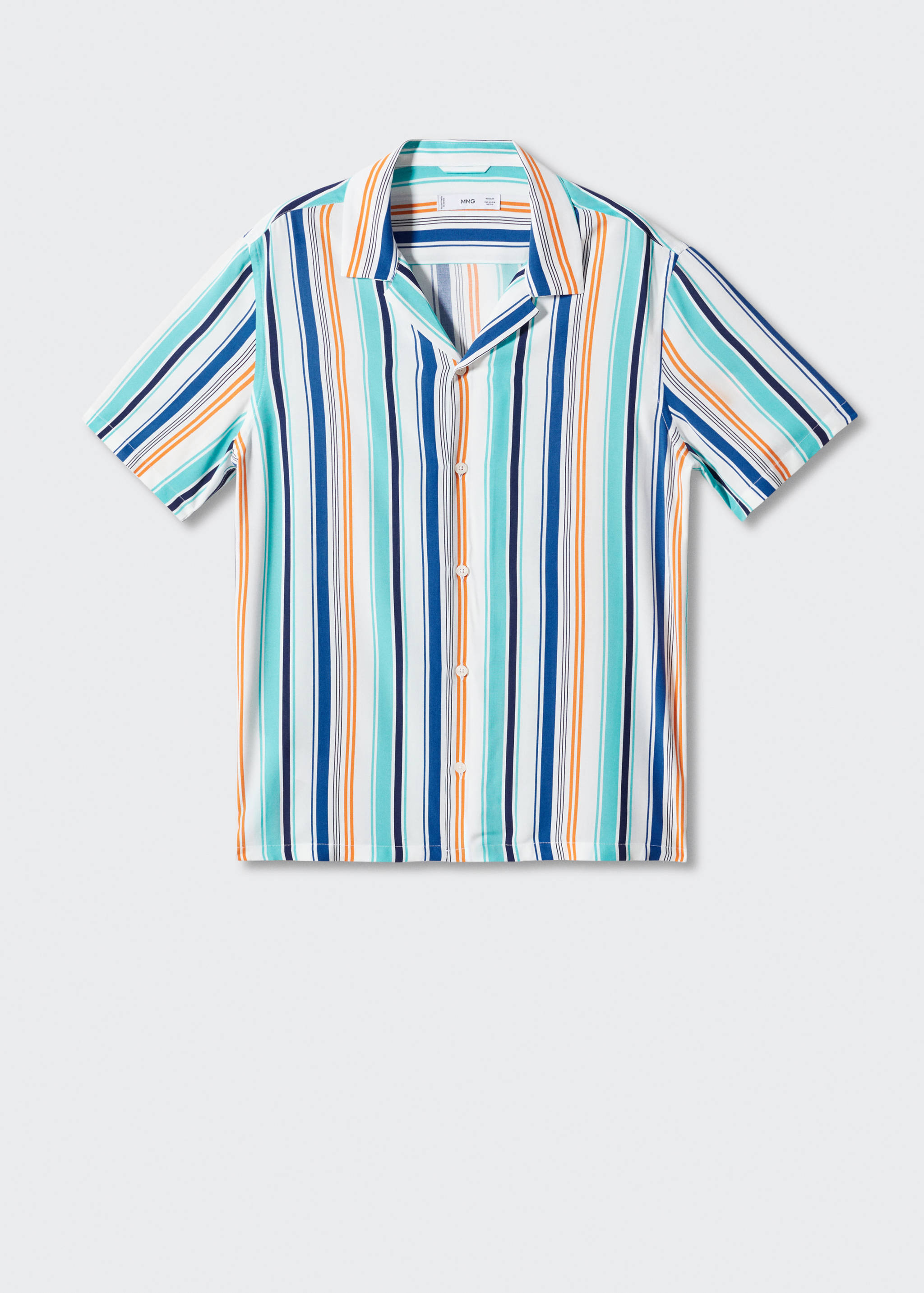 Regular-fit striped bowling shirt - Article without model