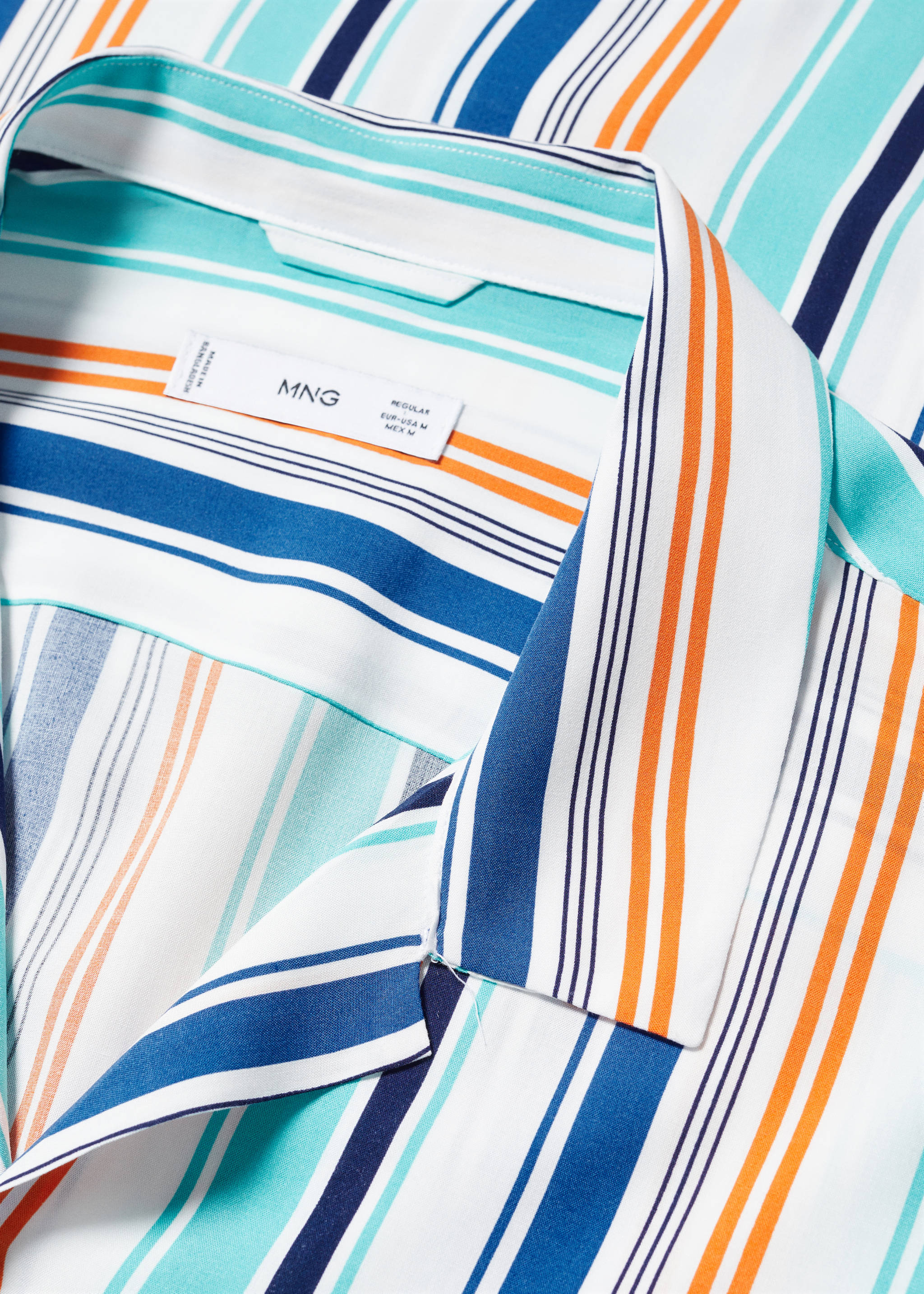 Regular-fit striped bowling shirt - Details of the article 8