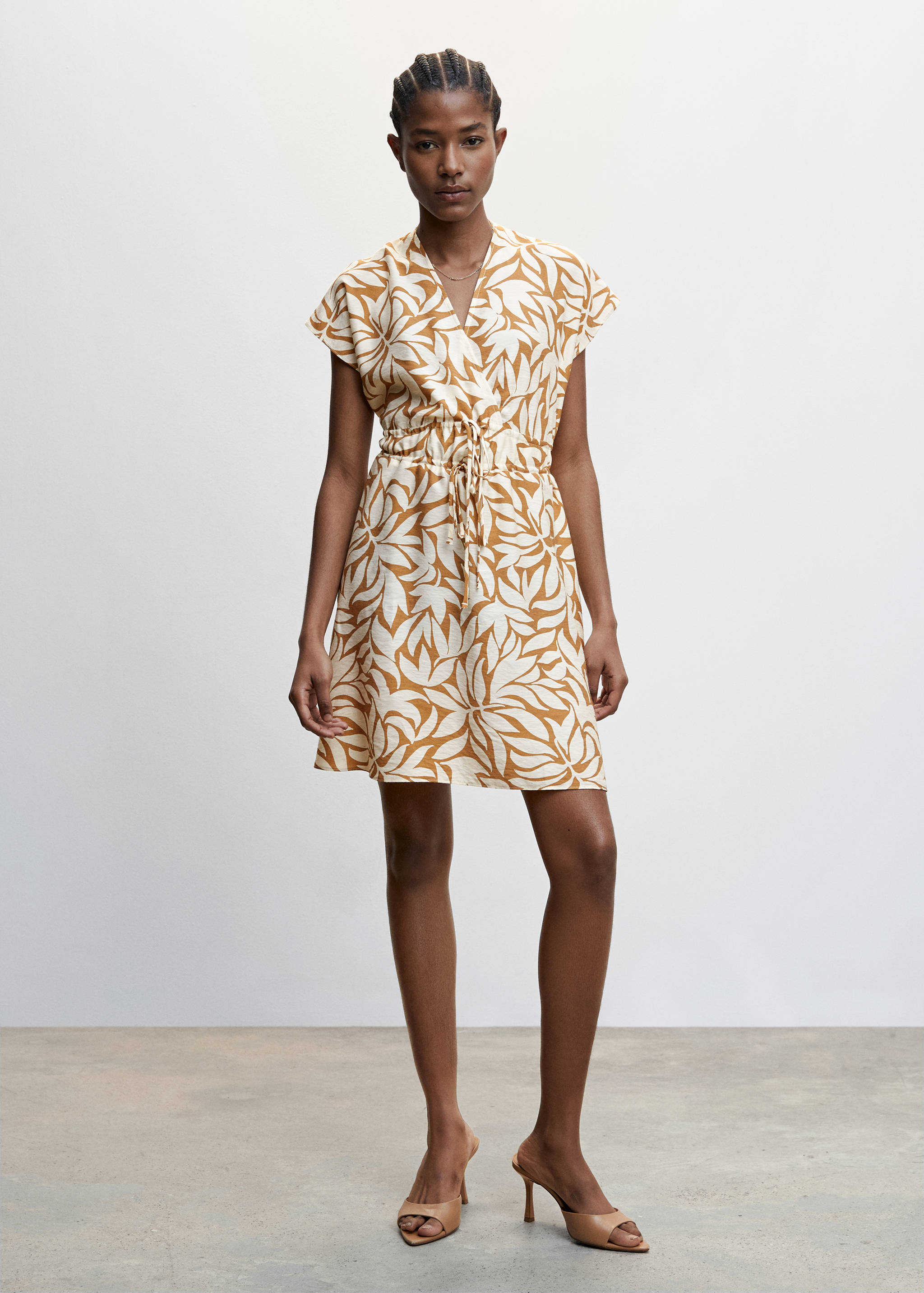 Vestit estampat doble llaç - Pla general