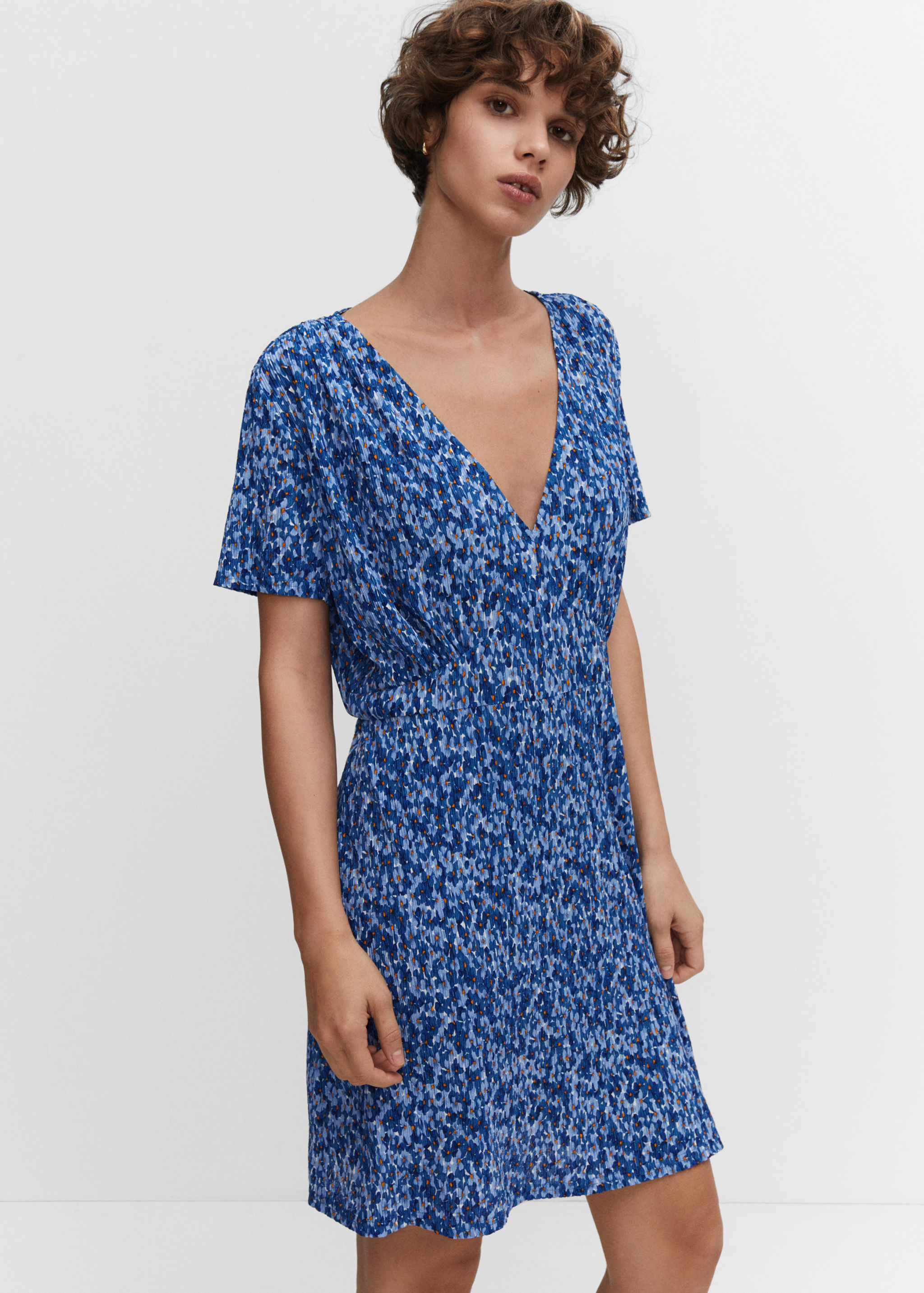 Vestido textura estampado - Plano medio
