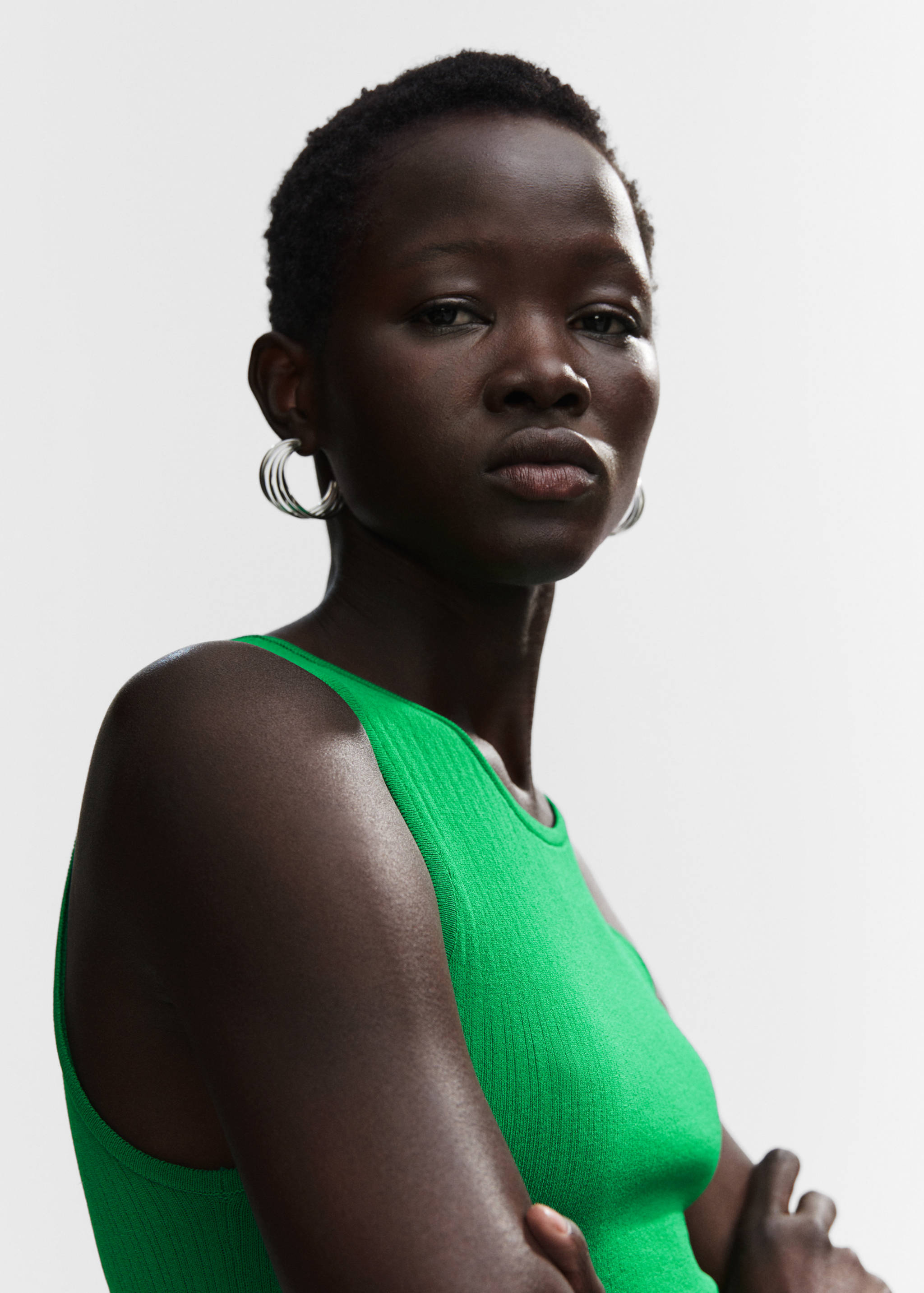 Top maglia a coste zip - Dettaglio dell'articolo 1