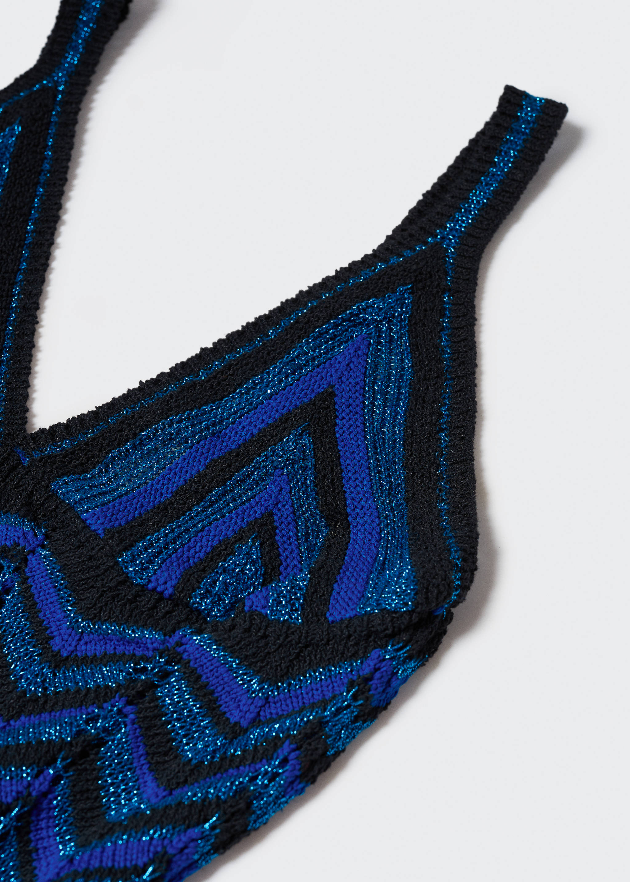 Lurex geometric openwork dress - Details of the article 8
