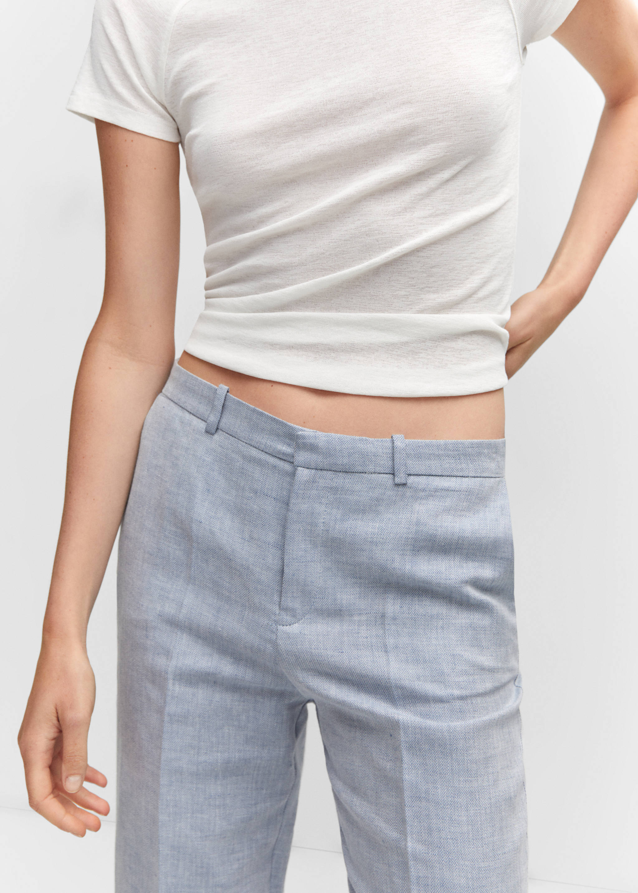 Pantalon lin texturé - Détail de l'article 6