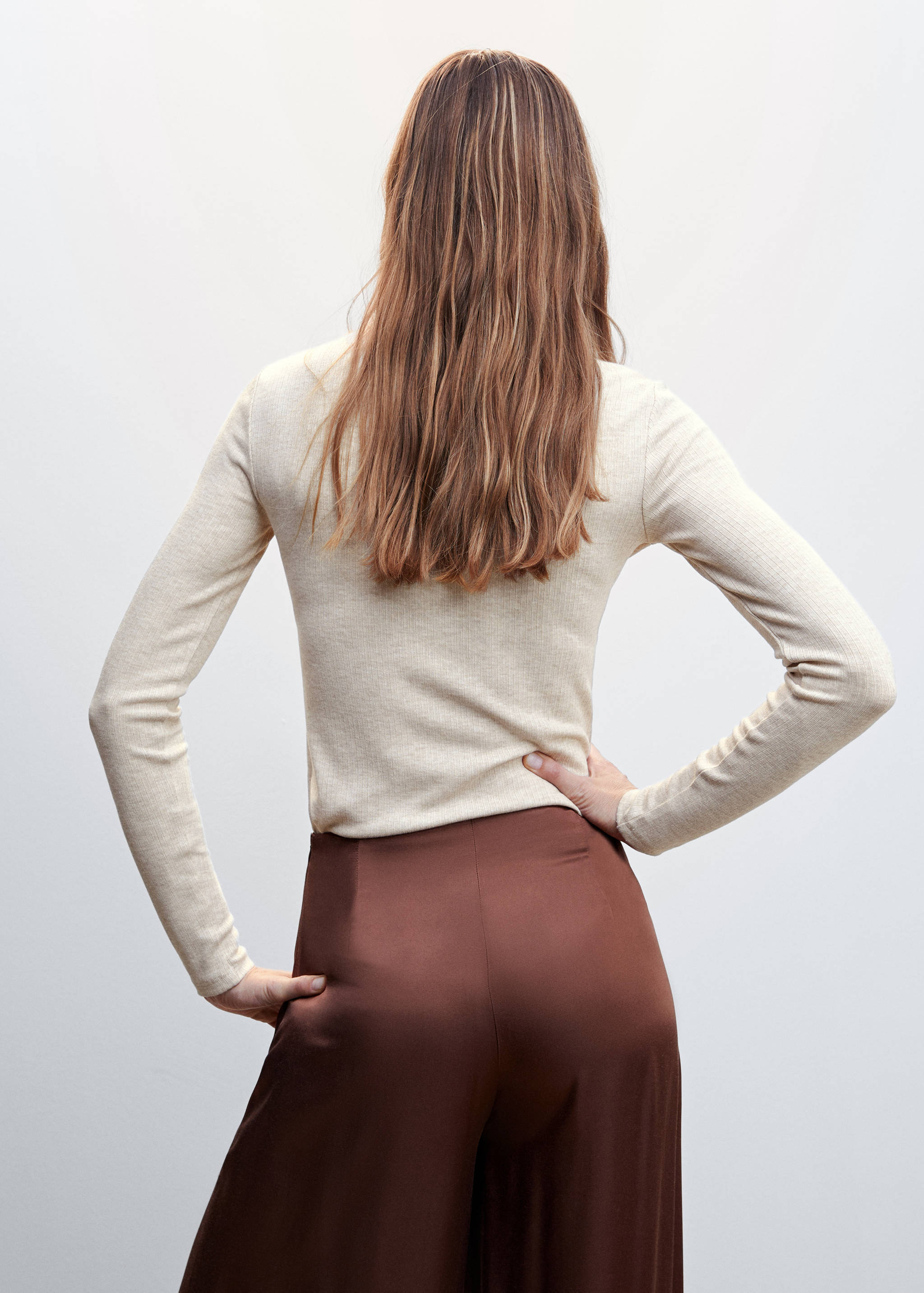 T-shirt maille côtelée - Verso de l’article