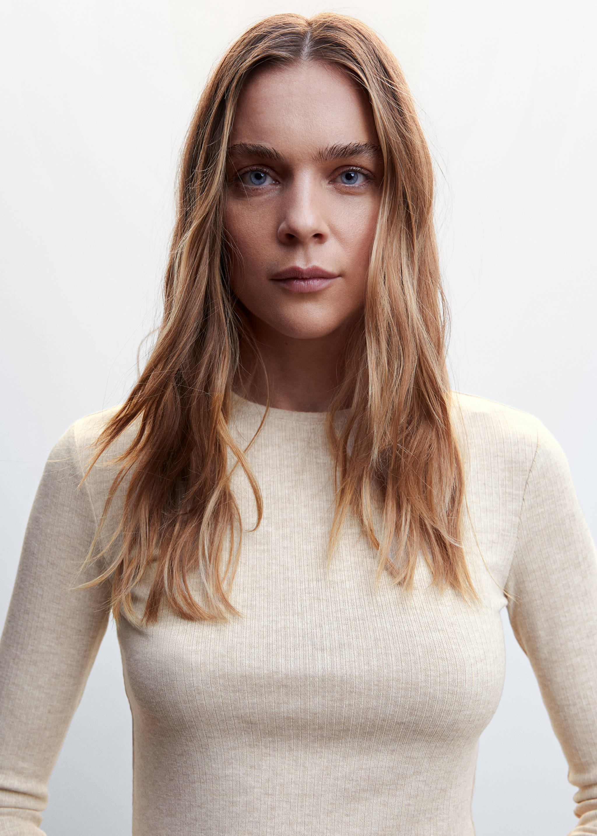 T-shirt maille côtelée - Détail de l'article 1