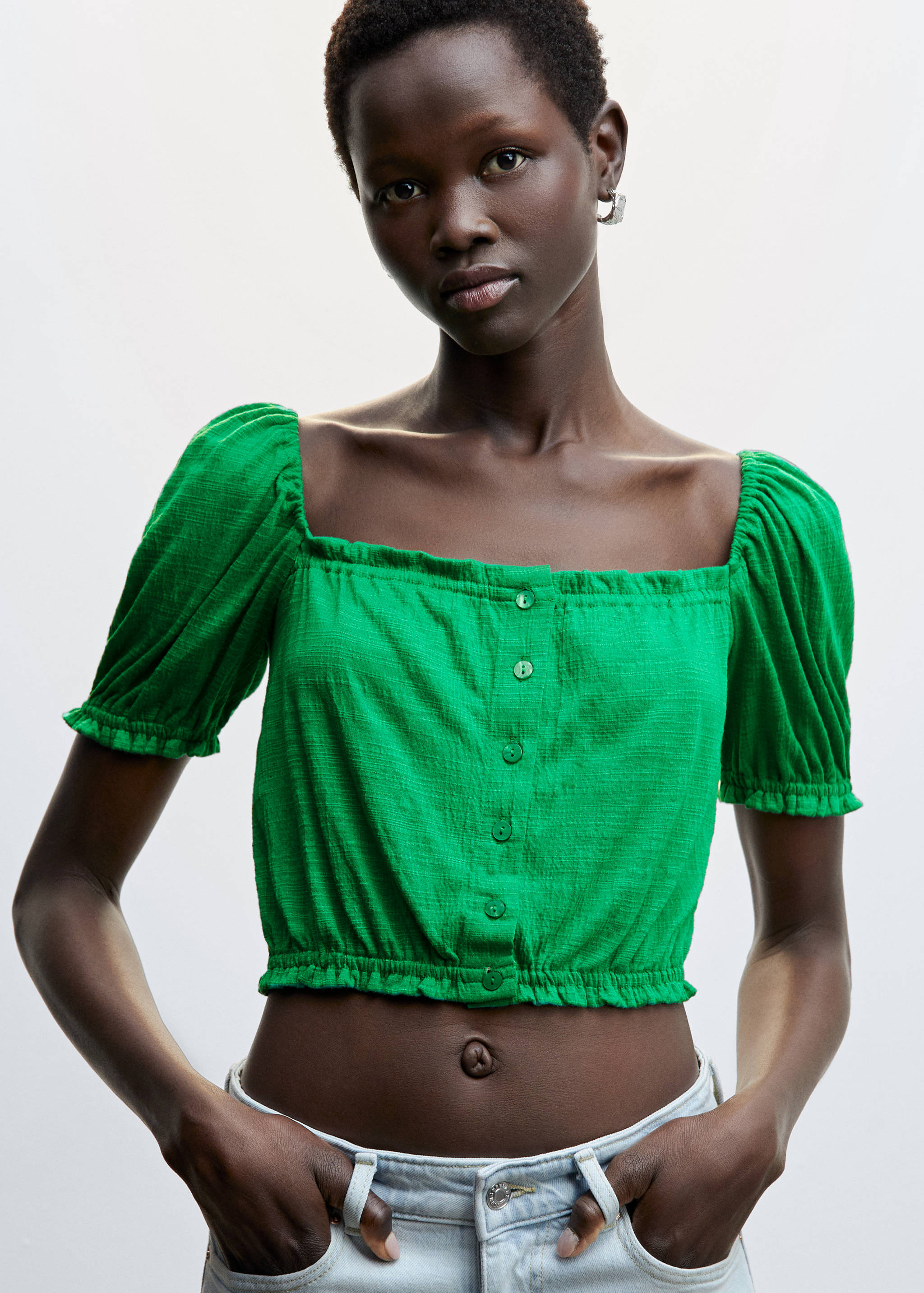 Puffed sleeves T-shirt - Details of the article 1