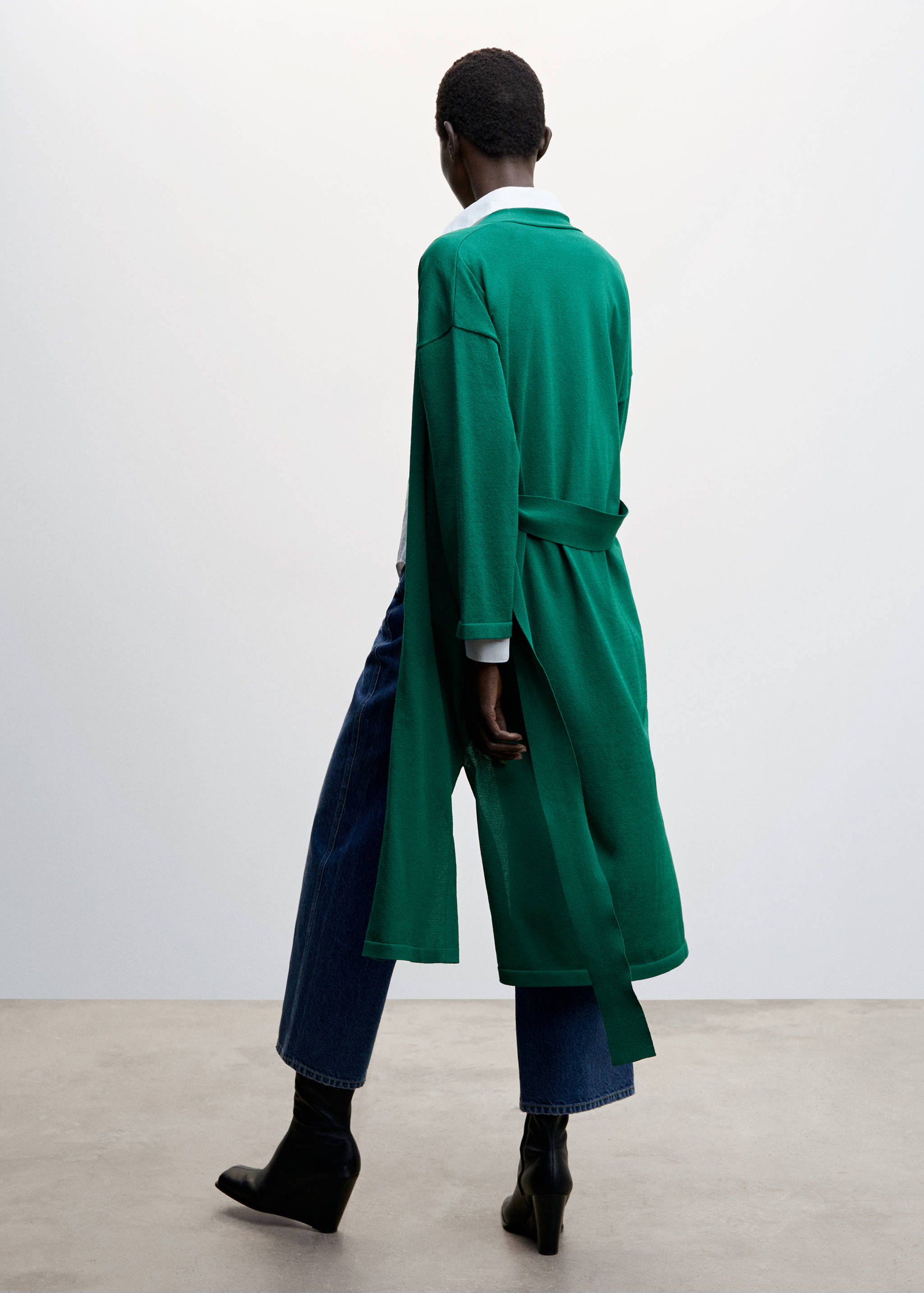 Cardigan long ceinture - Verso de l’article