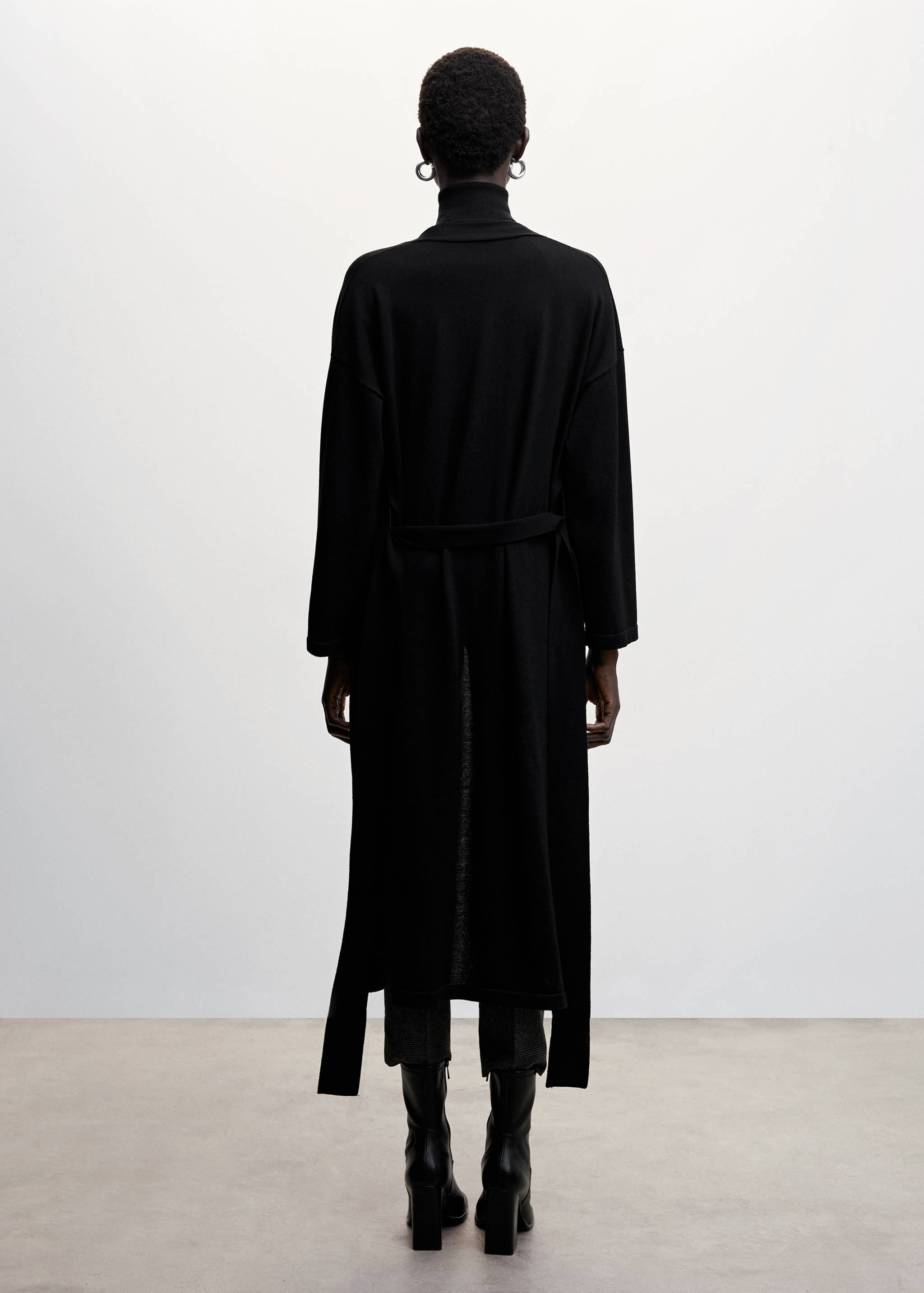 Cardigan long ceinture - Verso de l’article