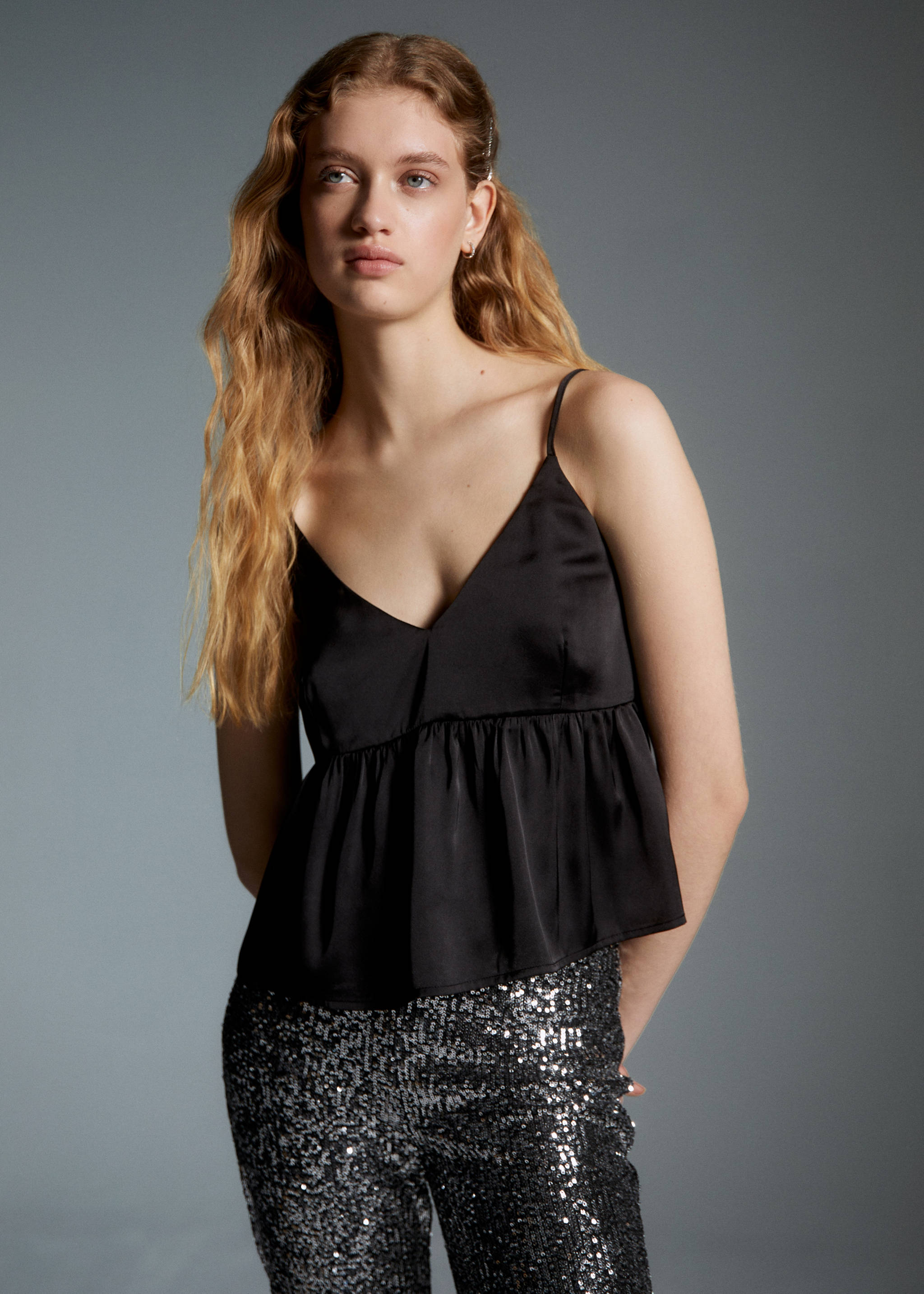 Ruffle cropped top - Details of the article 5