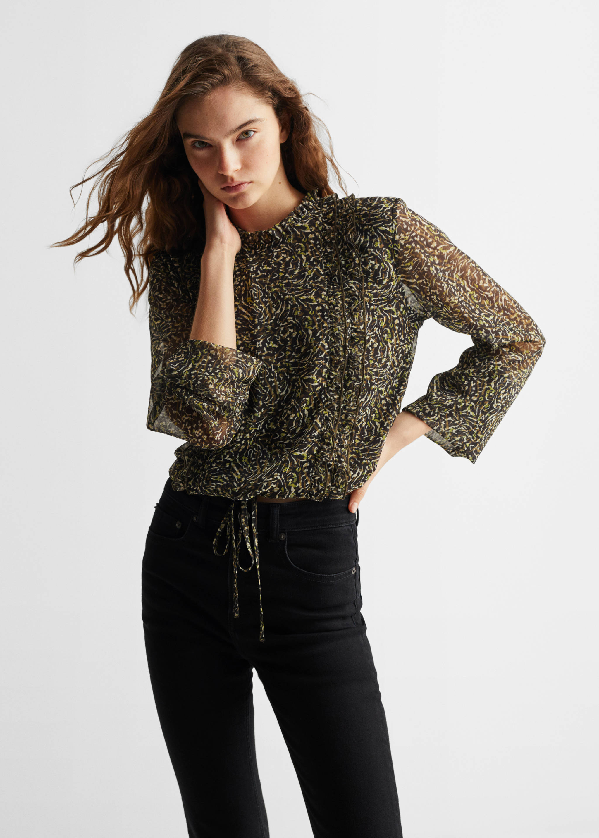 Zvonové džíny - Náhled ve středové rovině