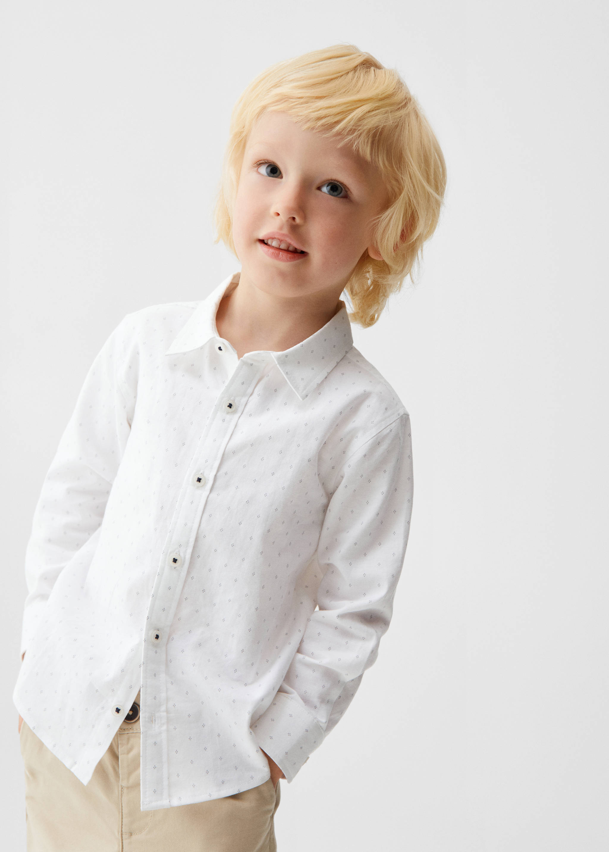 Camisa Òxford estampada - Pla general