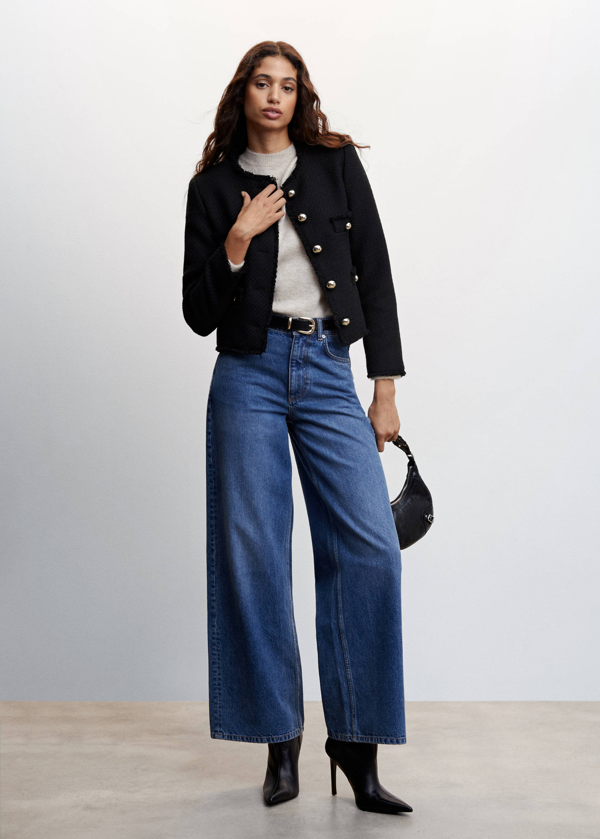 Tweed-Jacke mit Taschen - Allgemeine Ansicht