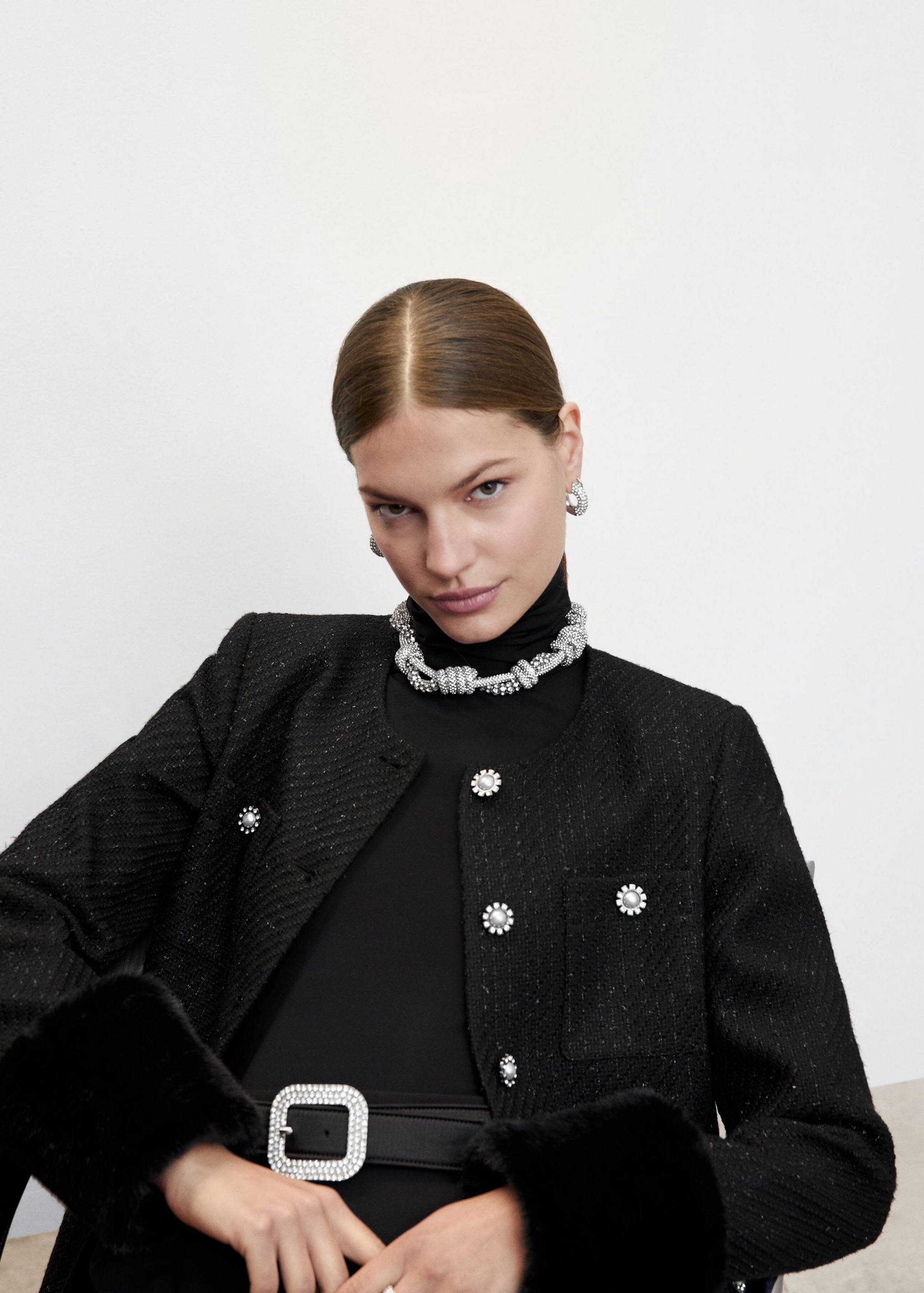 Faceted crystal hoop earrings - General plane