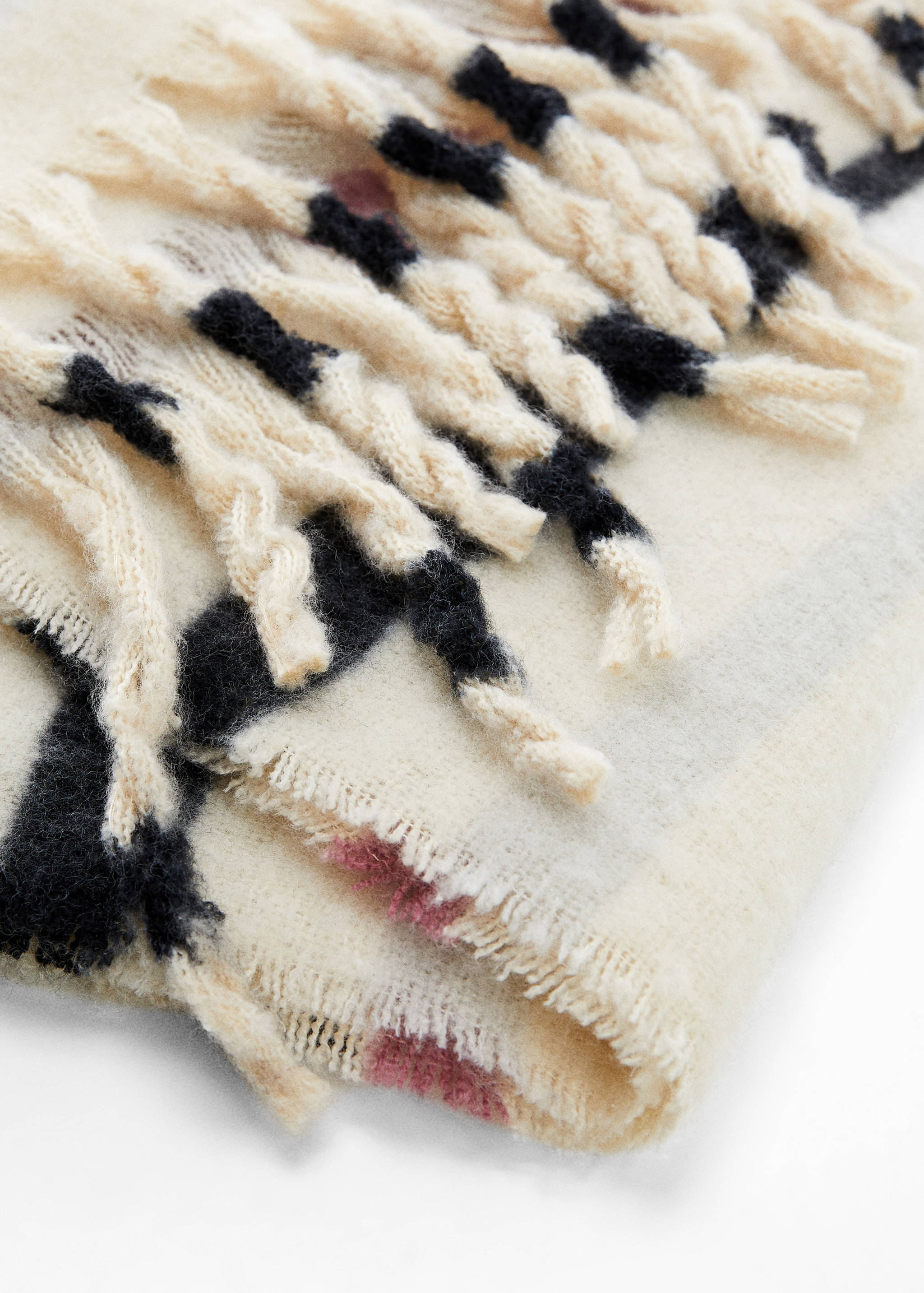 Cachecol tricolor riscas - Plano médio