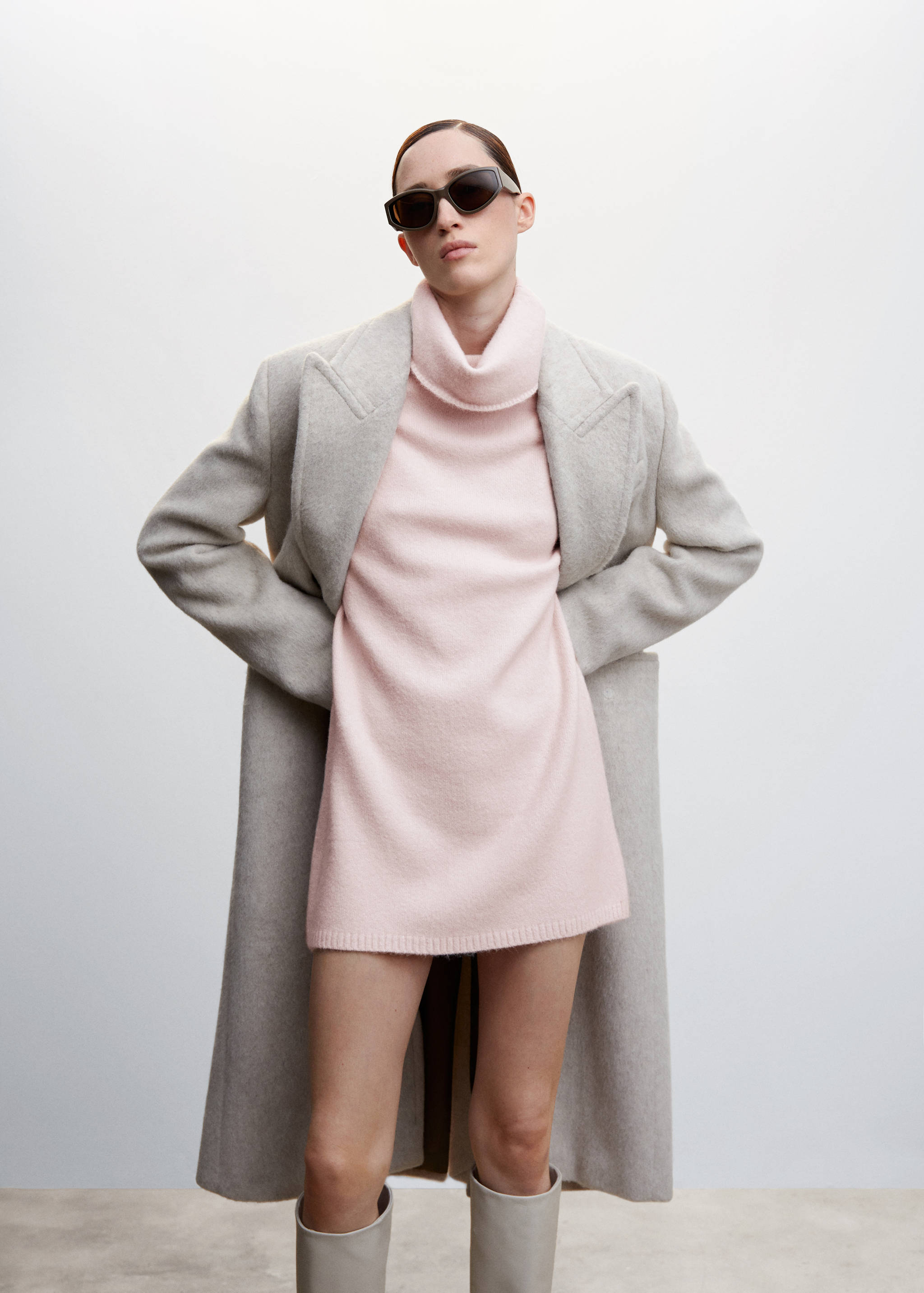 Vestido punto cuello vuelto - Detalle del artículo 6