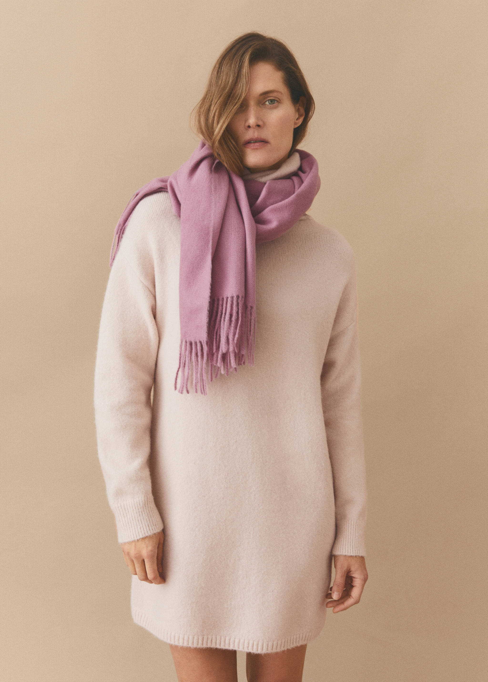 Vestido punto cuello vuelto - Detalle del artículo 7