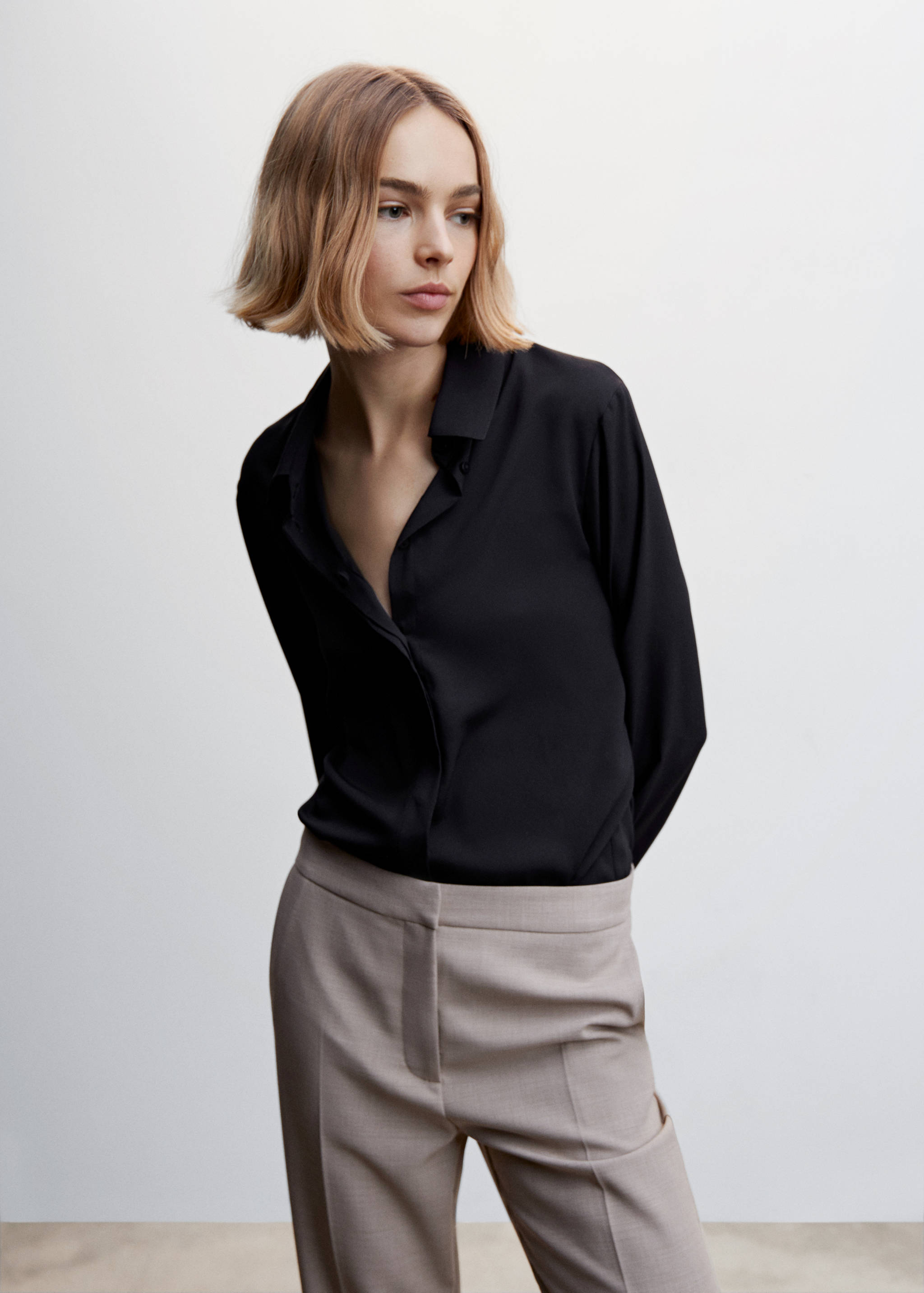 Buttoned flowy shirt - Medium plane